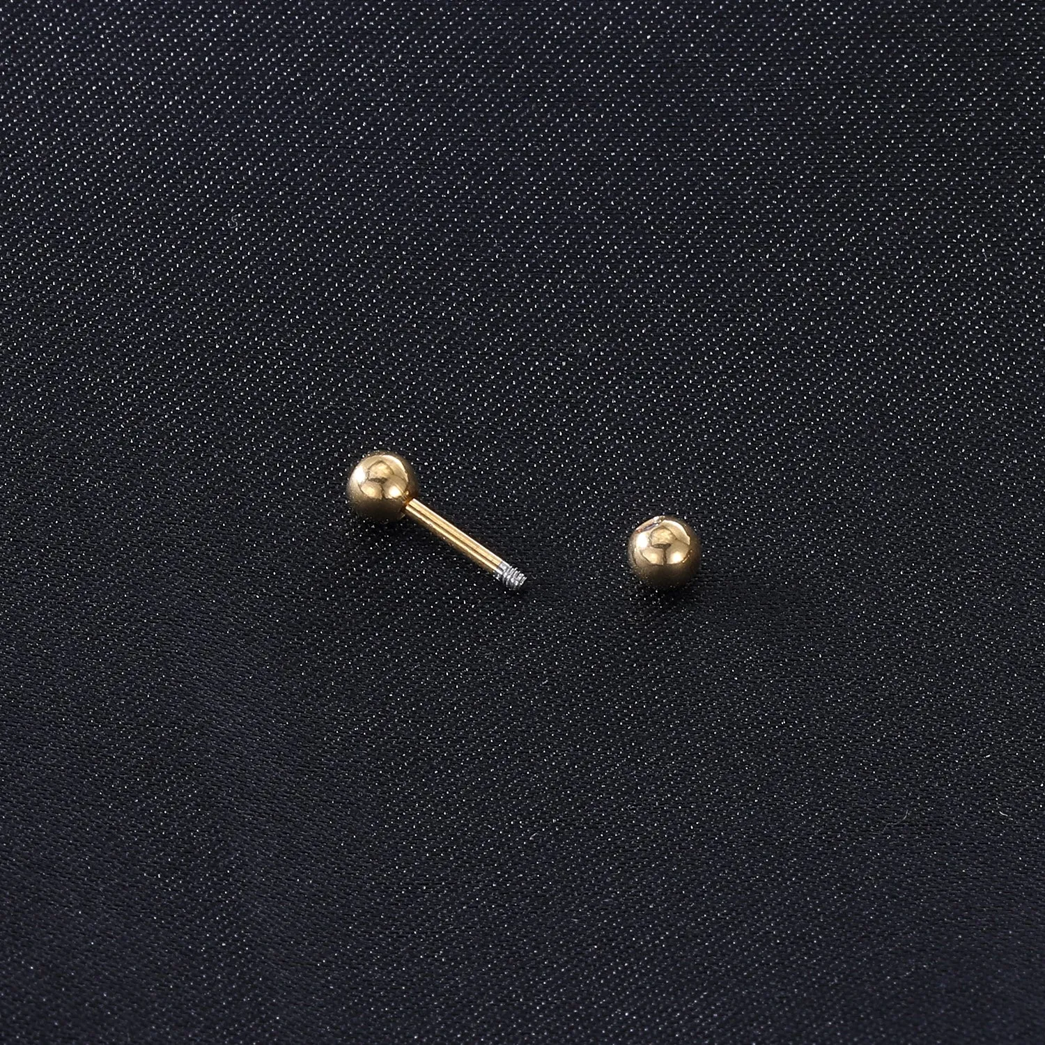 10Pcs/Set 18g Ball Crystal Stud Earring Gold Ear Stud-Economic Set