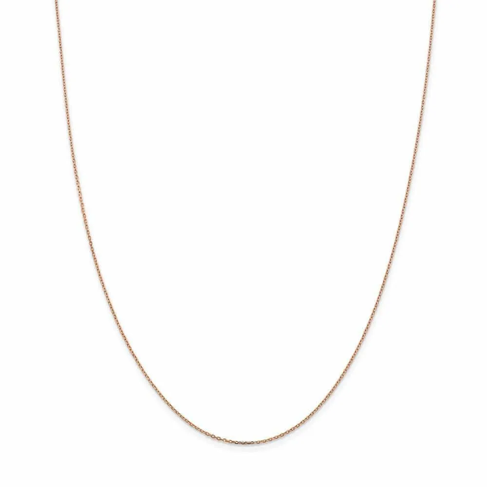 14k Rose Gold Cable Chain 1MM