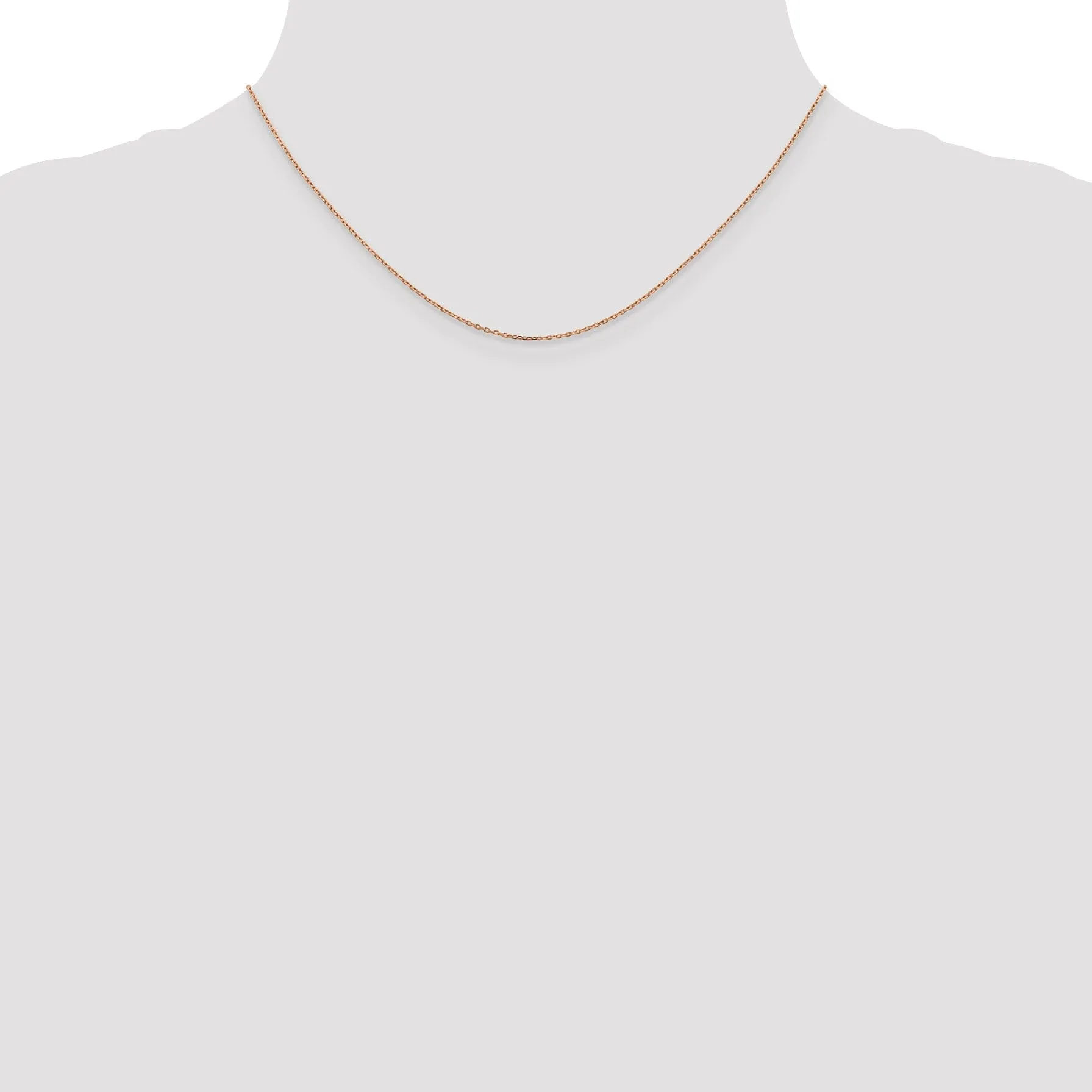 14k Rose Gold Cable Chain 1MM