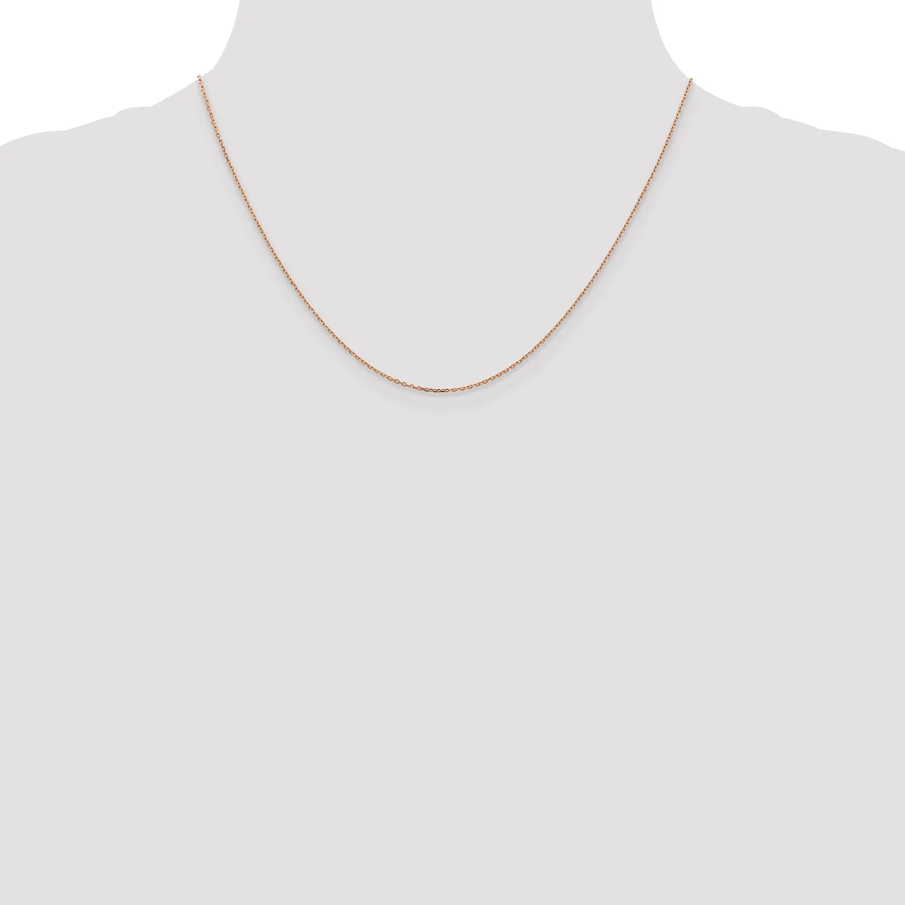14k Rose Gold Cable Chain 1MM