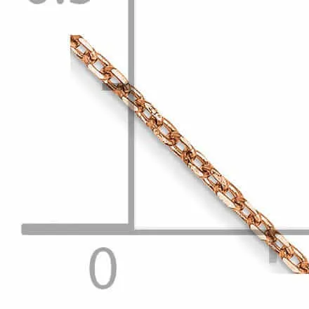14k Rose Gold Cable Chain 1MM