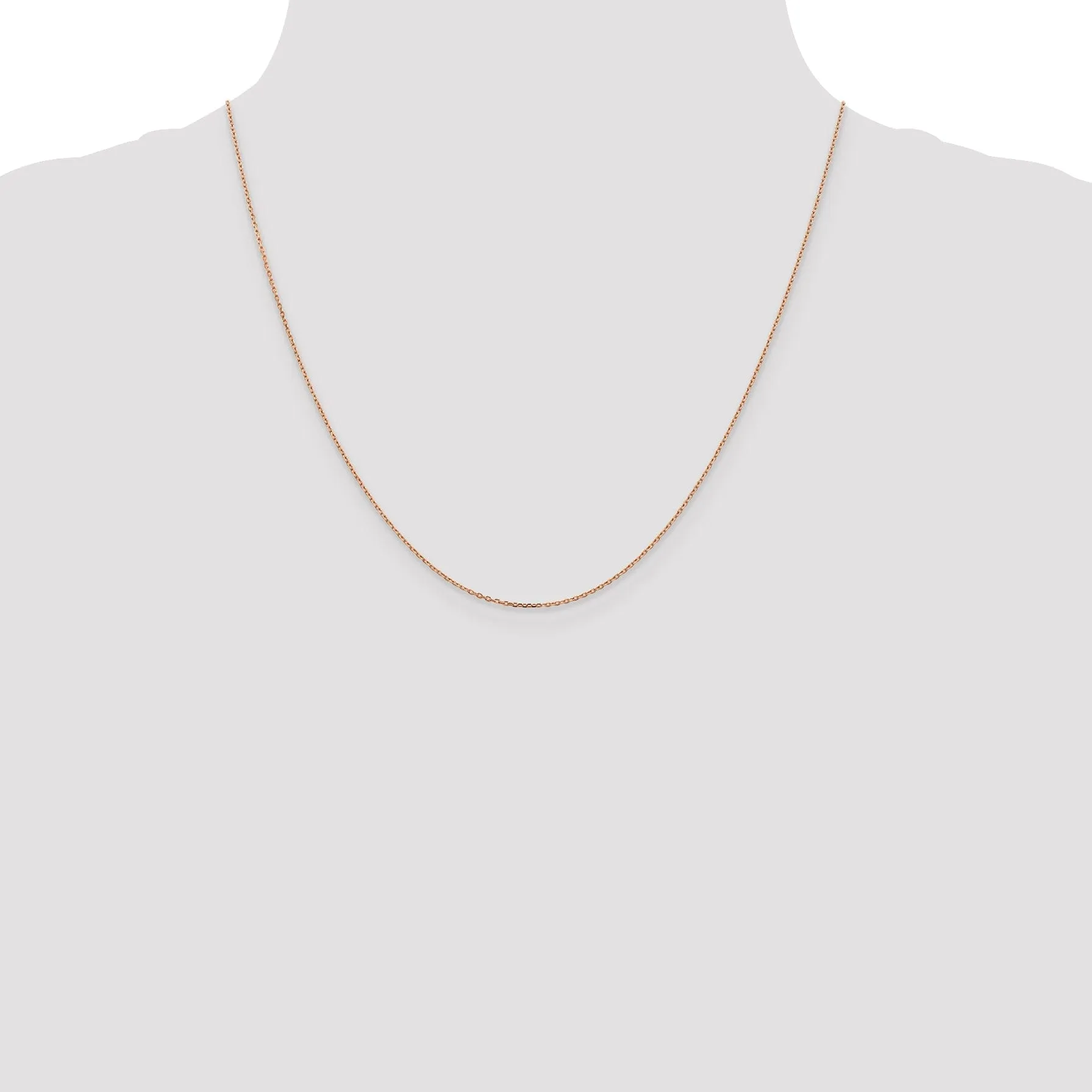 14k Rose Gold Cable Chain 1MM