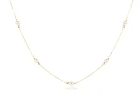 17" Gold Choker Simplicity - 4mm Pearl