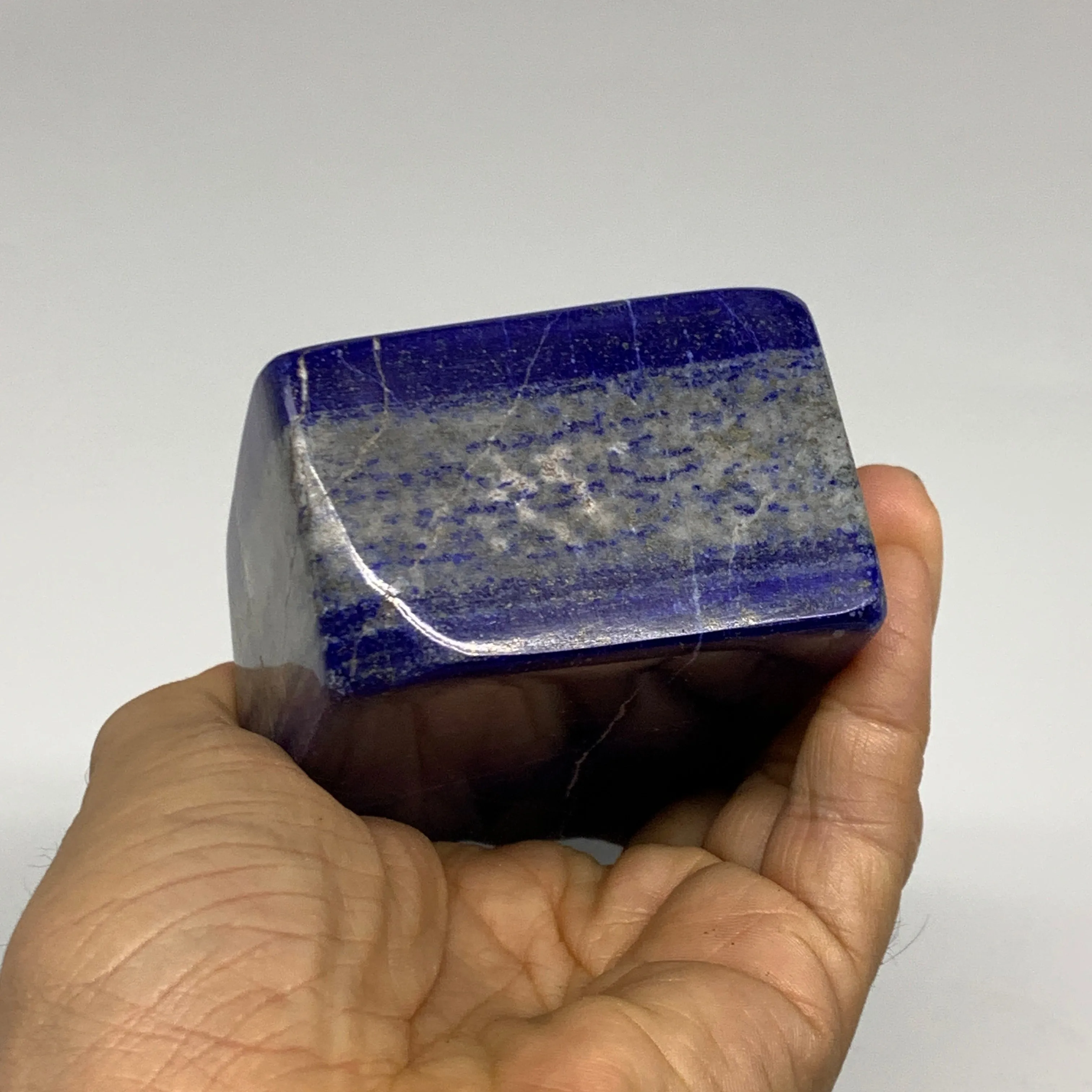 1.92 lbs, 5.4"x2.6"x1.7", Natural Freeform Lapis Lazuli from Afghanistan, B32948