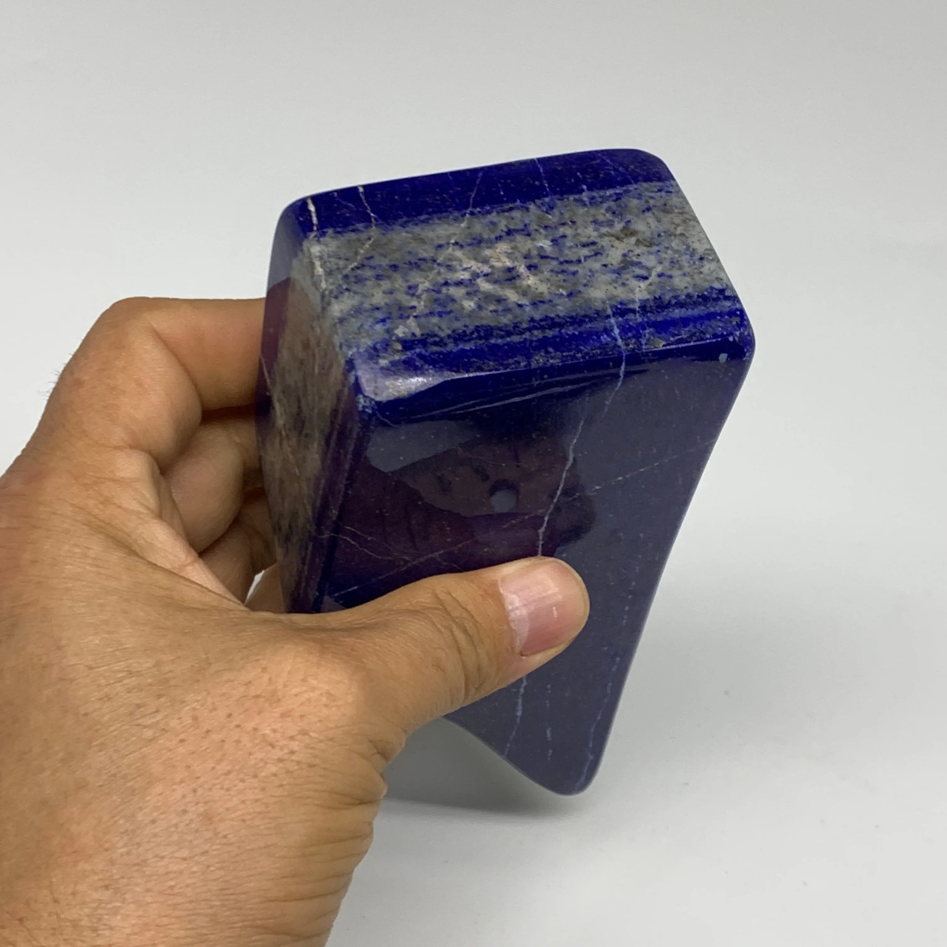 1.92 lbs, 5.4"x2.6"x1.7", Natural Freeform Lapis Lazuli from Afghanistan, B32948