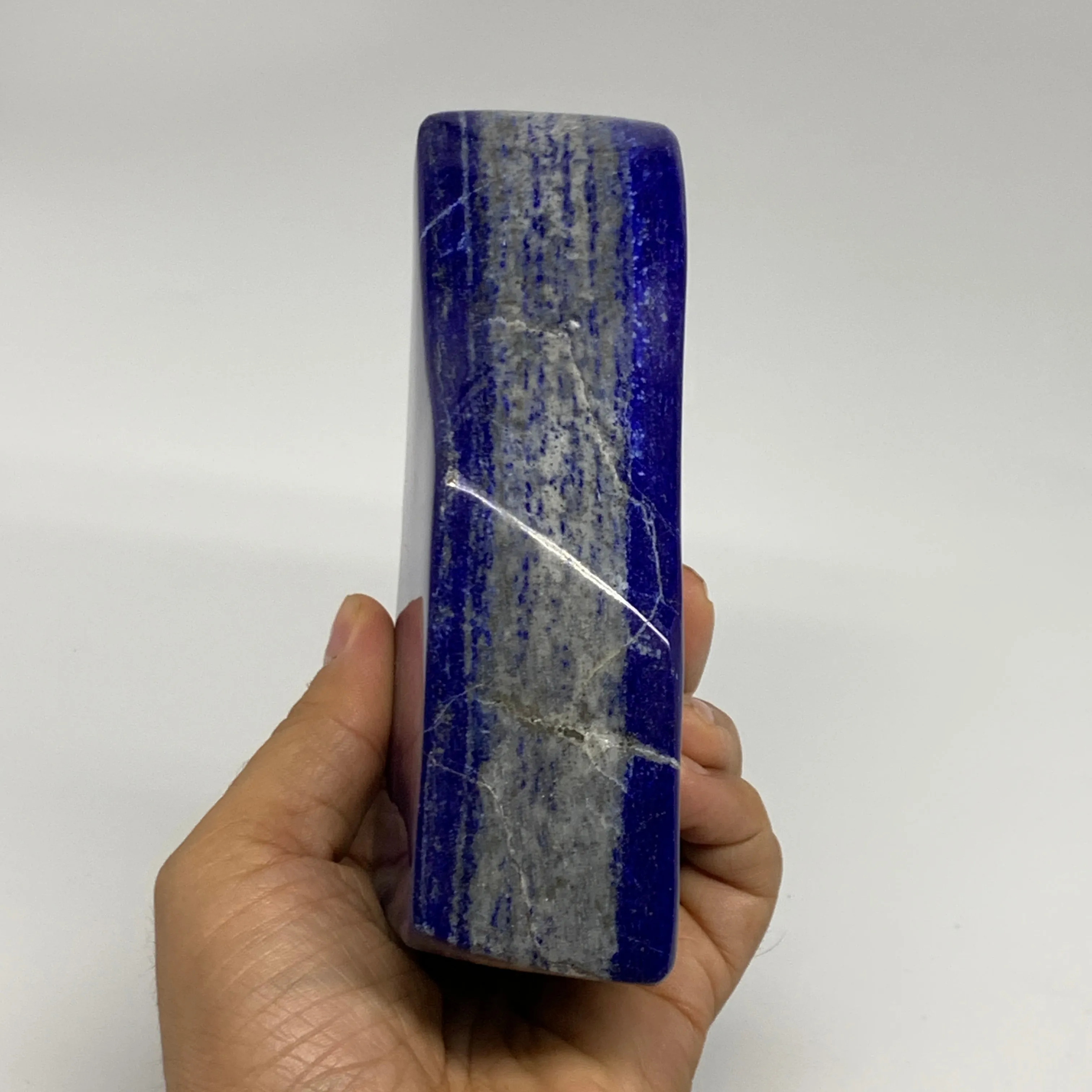 1.92 lbs, 5.4"x2.6"x1.7", Natural Freeform Lapis Lazuli from Afghanistan, B32948