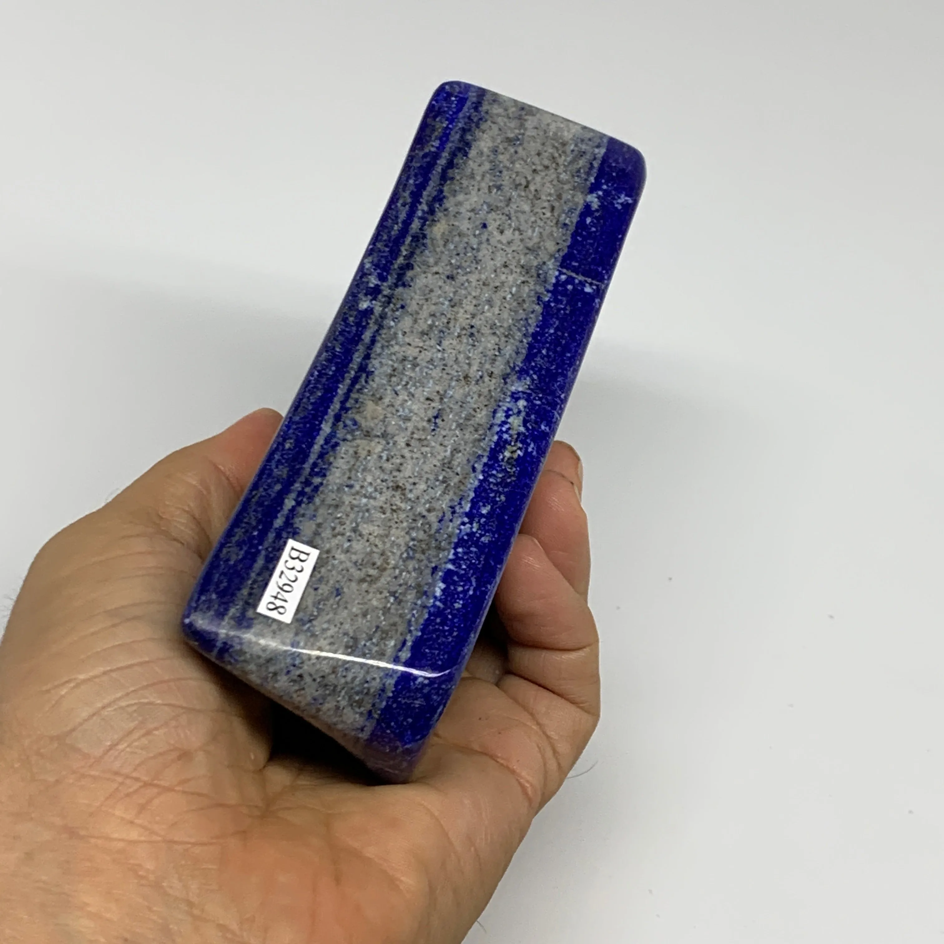 1.92 lbs, 5.4"x2.6"x1.7", Natural Freeform Lapis Lazuli from Afghanistan, B32948