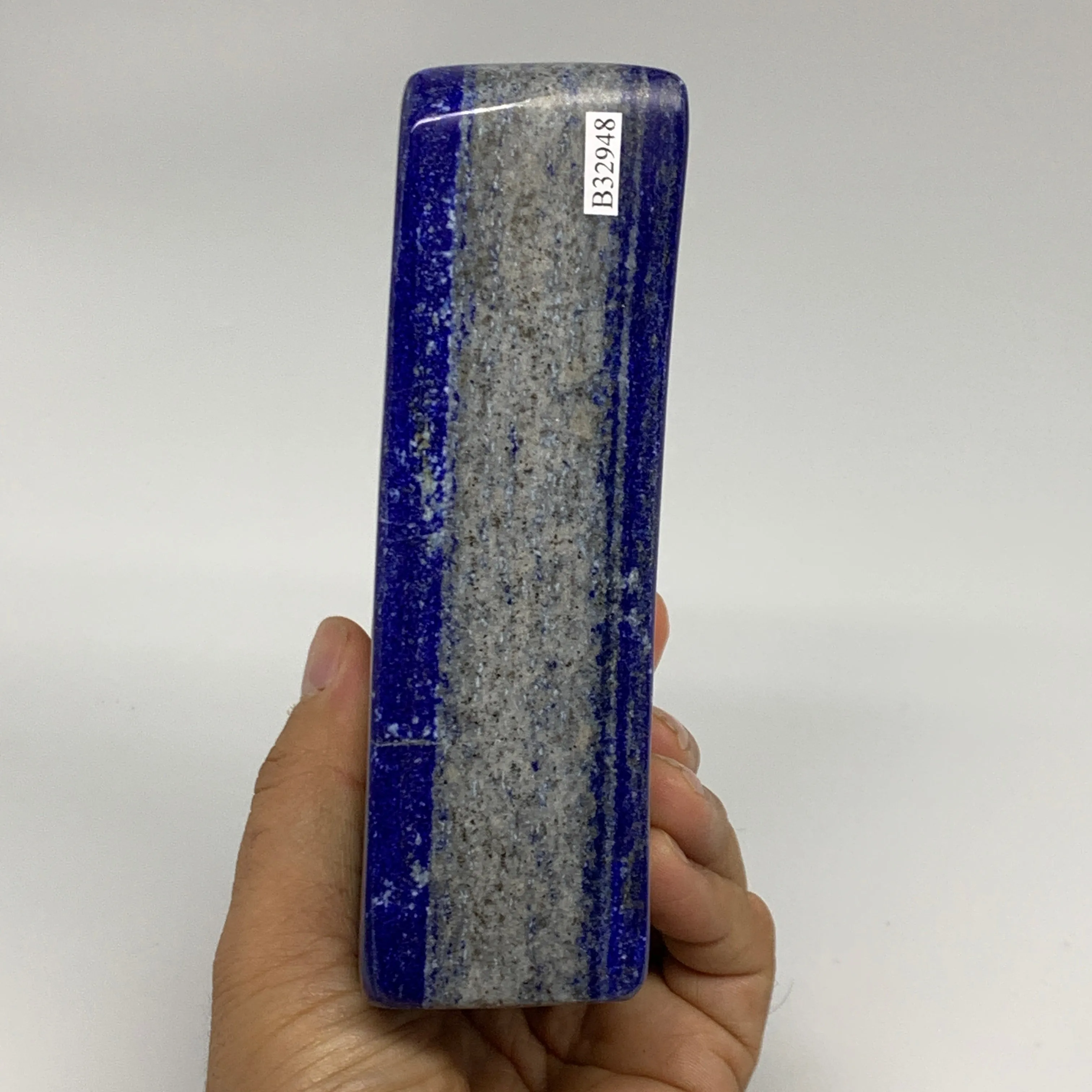 1.92 lbs, 5.4"x2.6"x1.7", Natural Freeform Lapis Lazuli from Afghanistan, B32948