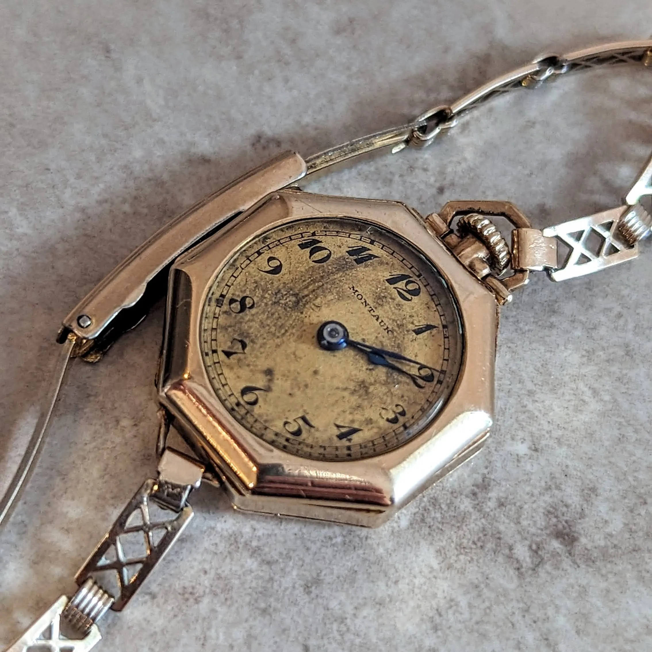 1920s MONTAUK Ladies Watch Marvin Watch Co. 15 Jewels Fahys Montauk Case