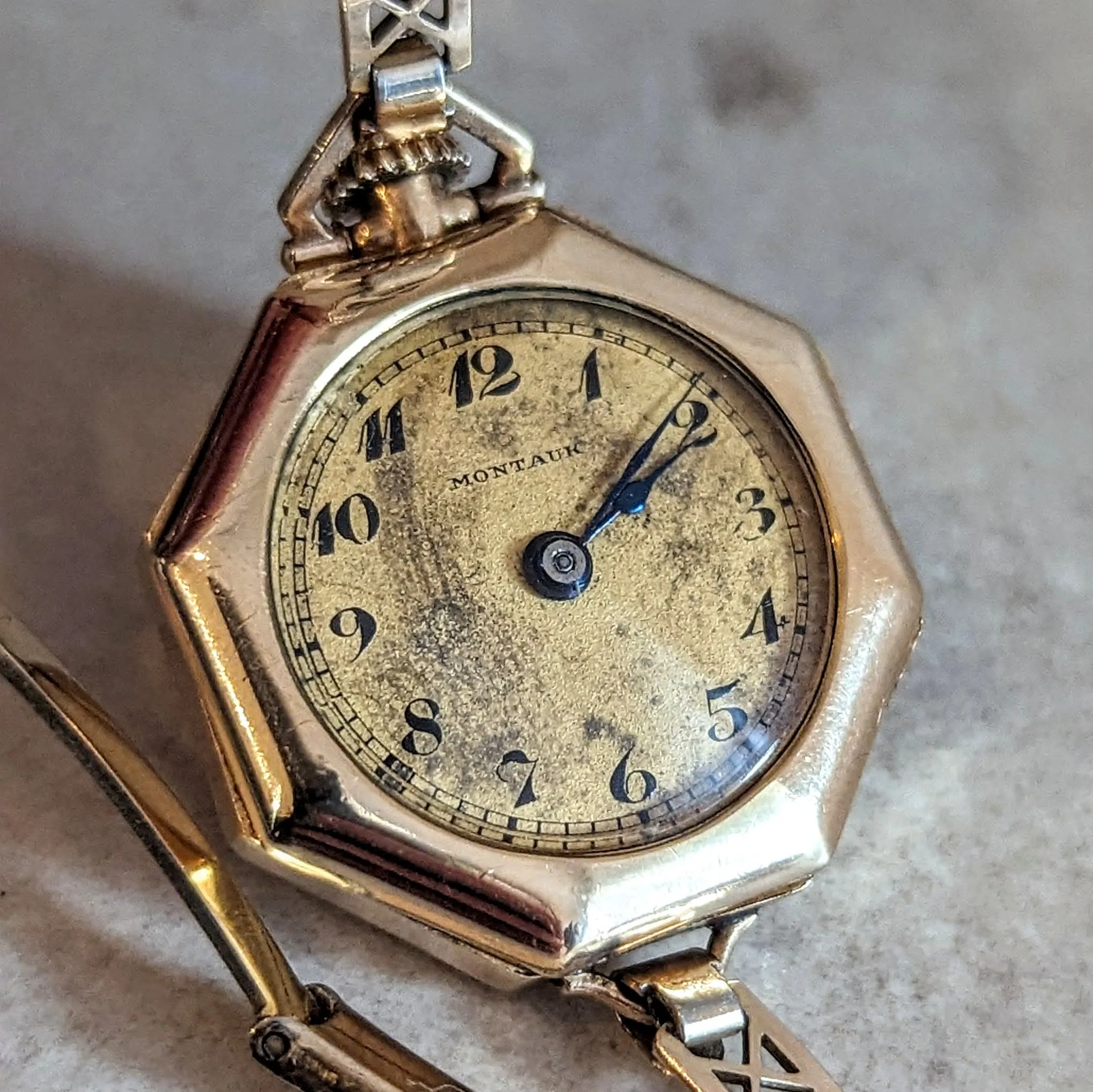 1920s MONTAUK Ladies Watch Marvin Watch Co. 15 Jewels Fahys Montauk Case