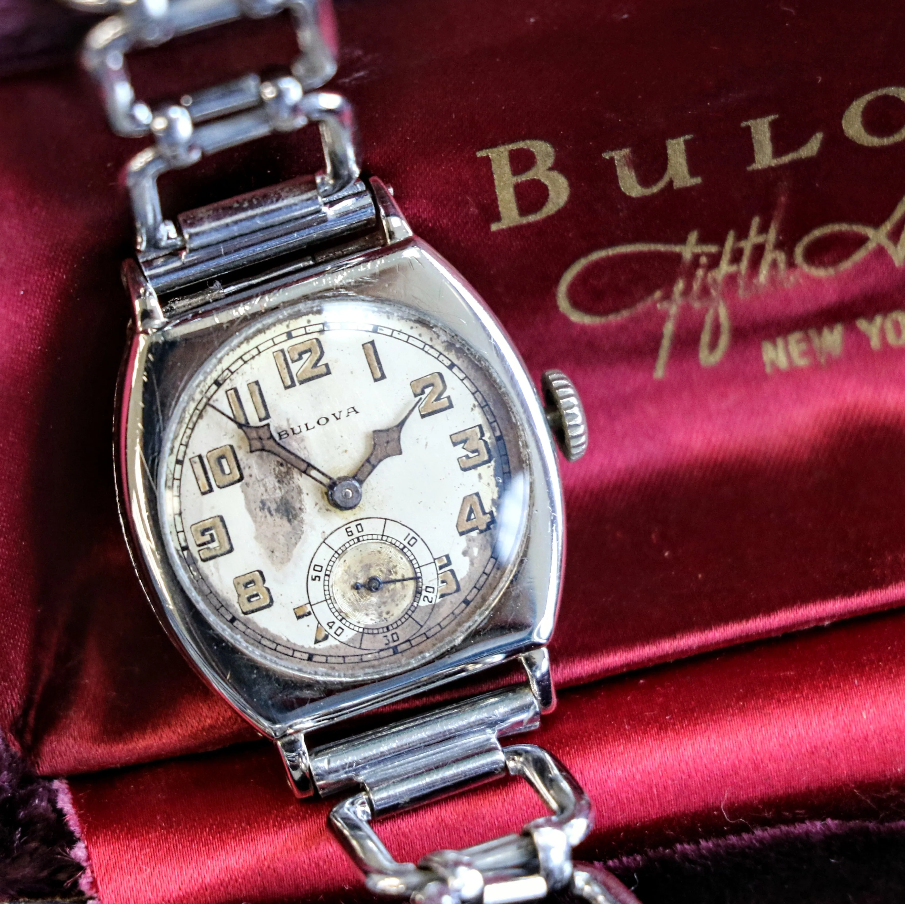 1928 BULOVA Spartan Watch 15 Jewels Cal. 10AN Art Deco Wristwatch