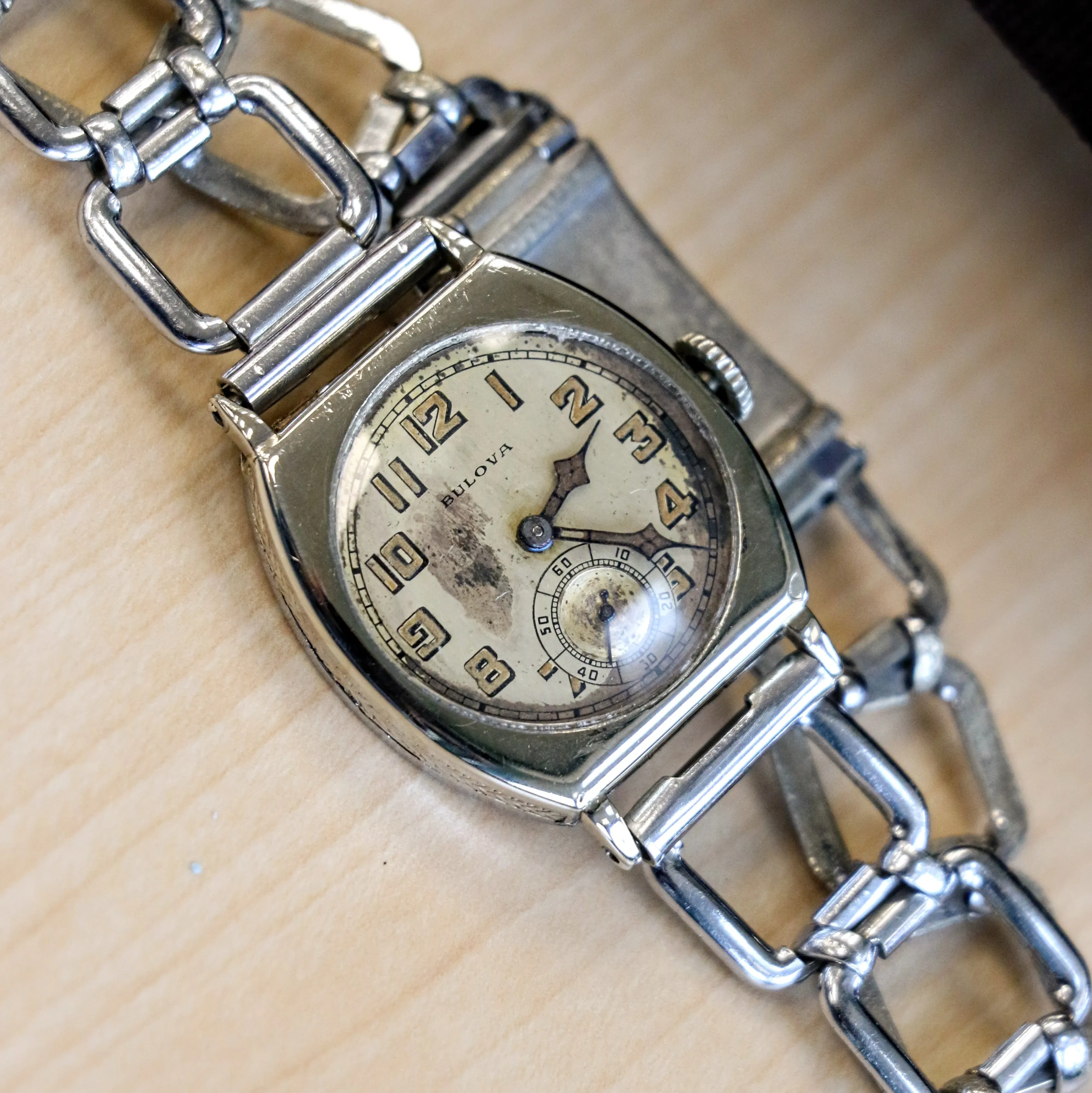 1928 BULOVA Spartan Watch 15 Jewels Cal. 10AN Art Deco Wristwatch