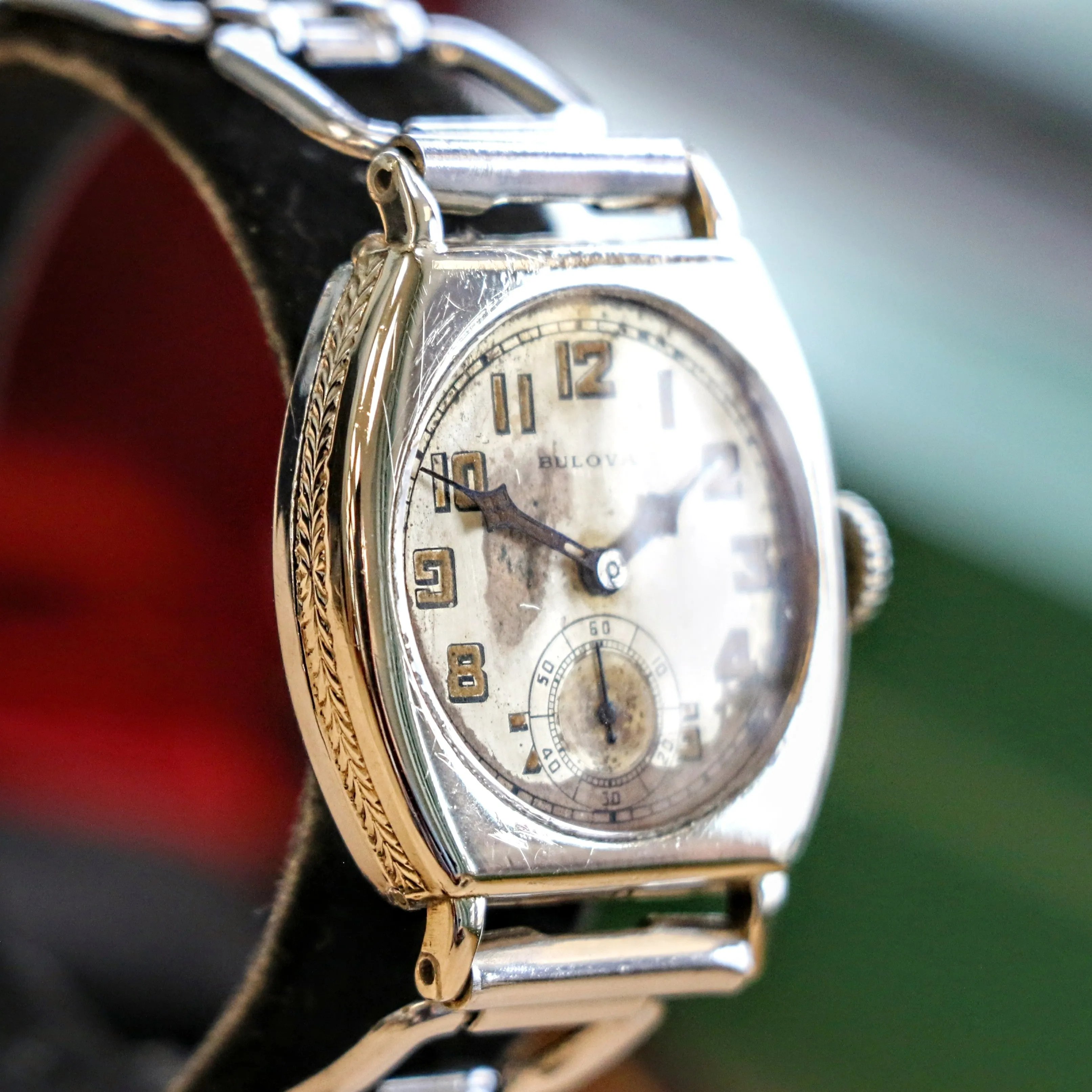 1928 BULOVA Spartan Watch 15 Jewels Cal. 10AN Art Deco Wristwatch