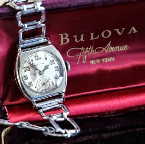 1928 BULOVA Spartan Watch 15 Jewels Cal. 10AN Art Deco Wristwatch