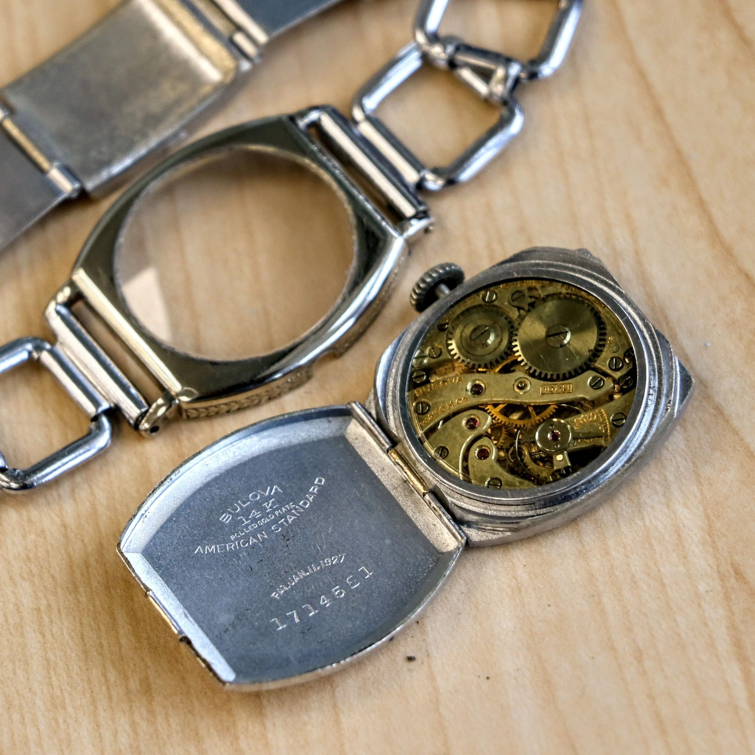 1928 BULOVA Spartan Watch 15 Jewels Cal. 10AN Art Deco Wristwatch