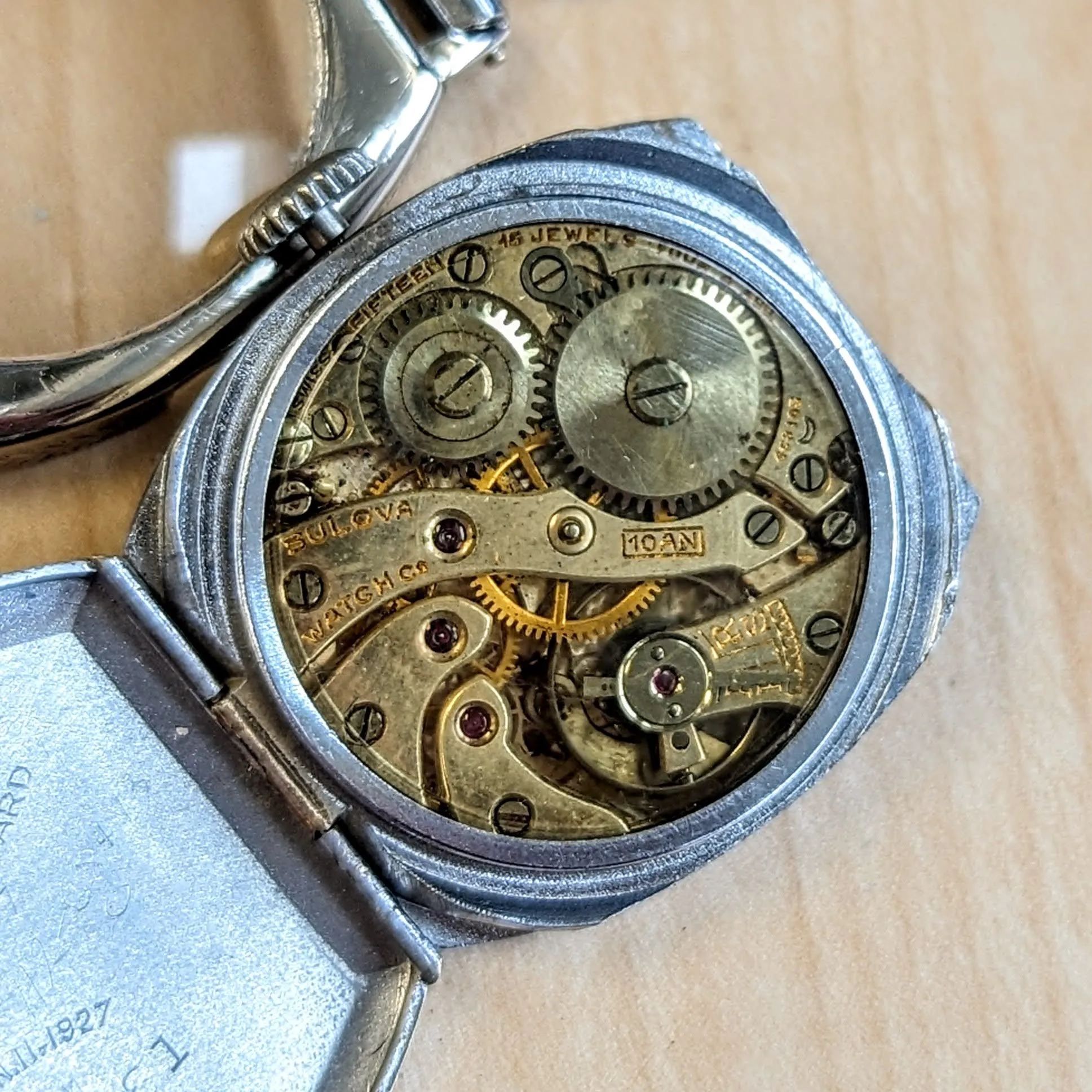 1928 BULOVA Spartan Watch 15 Jewels Cal. 10AN Art Deco Wristwatch