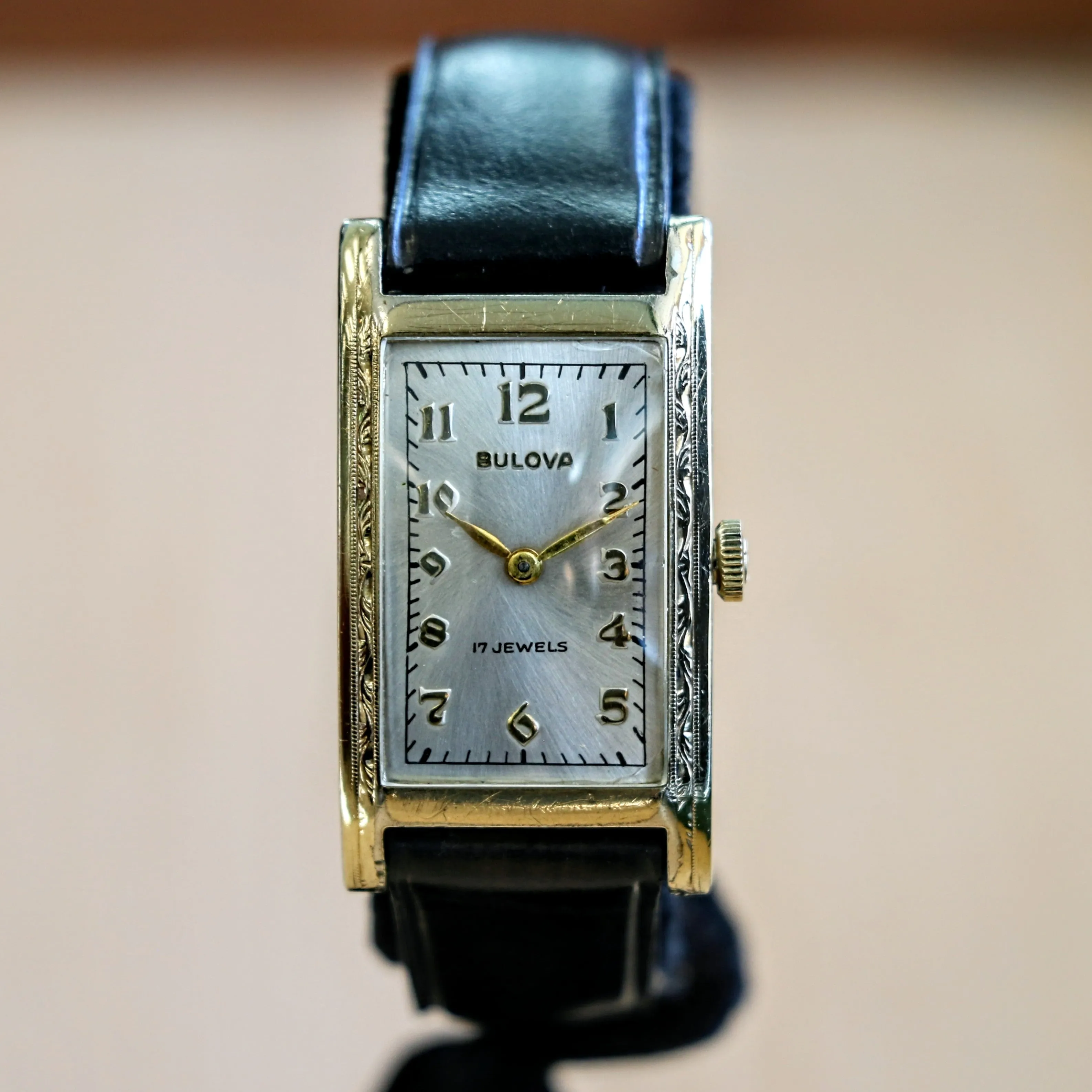 1936 BULOVA Phantom 17 Jewels Cal. 6AE Wristwatch Tank Case U.S.A. Watch 10K G.F. - In Box!