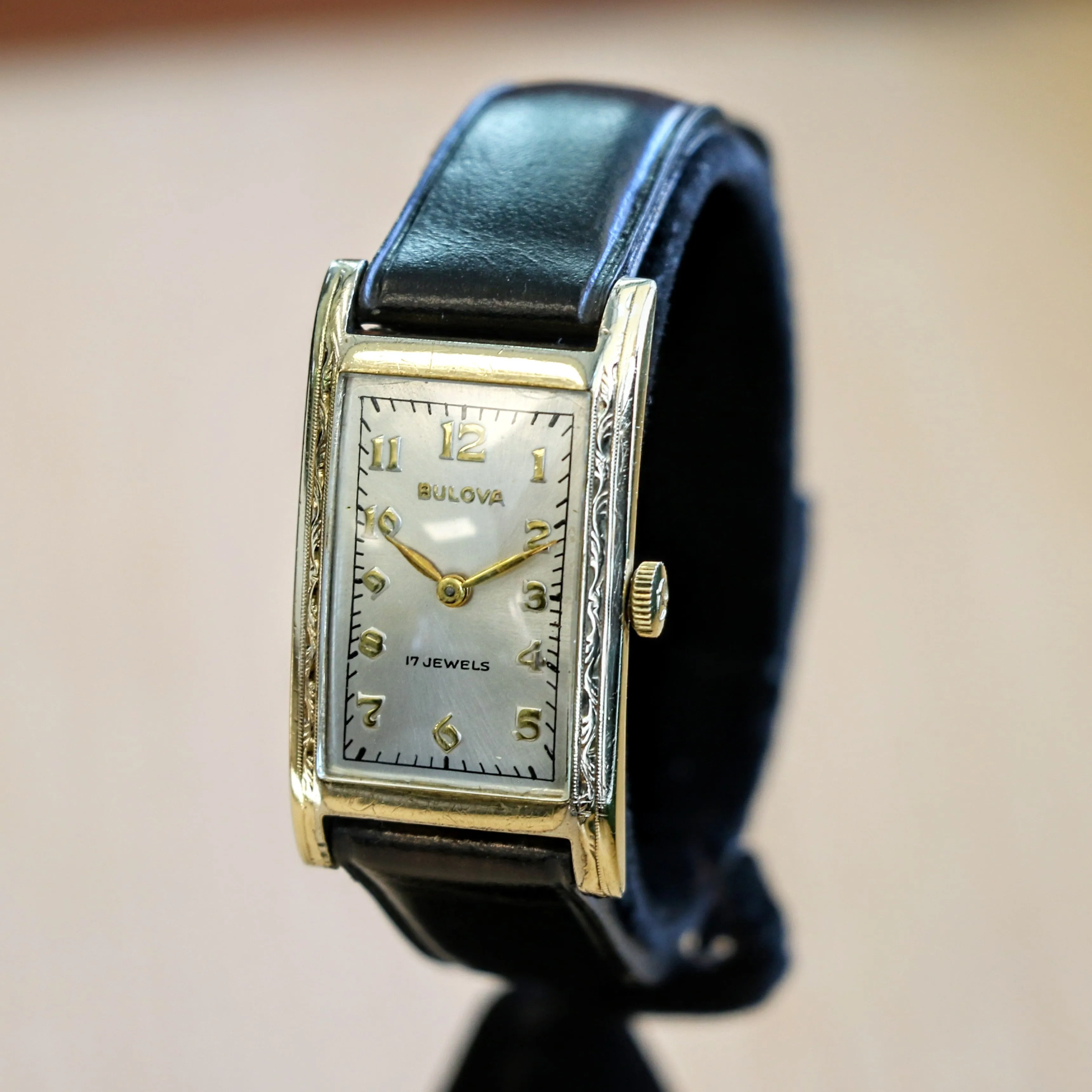 1936 BULOVA Phantom 17 Jewels Cal. 6AE Wristwatch Tank Case U.S.A. Watch 10K G.F. - In Box!