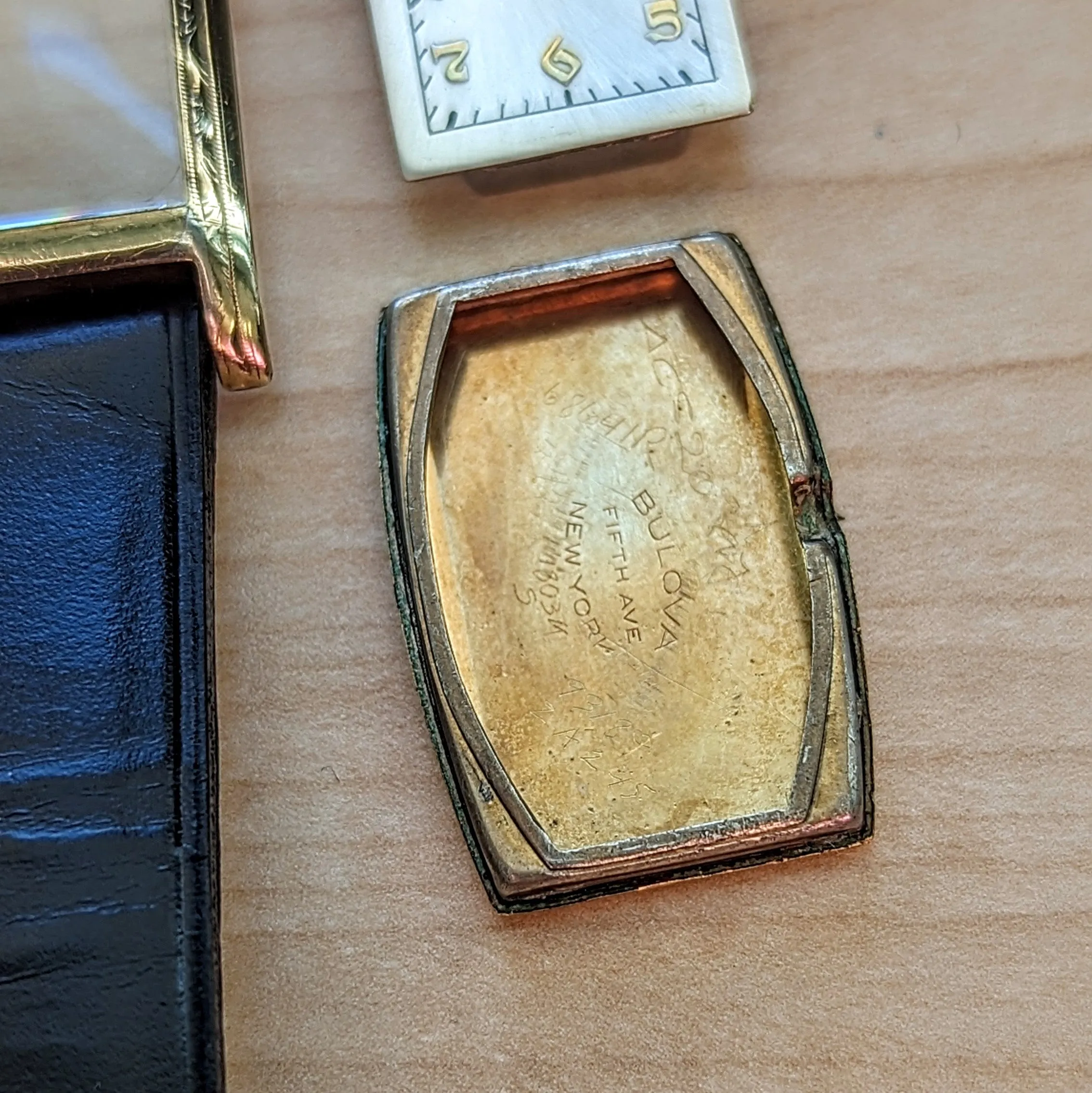 1936 BULOVA Phantom 17 Jewels Cal. 6AE Wristwatch Tank Case U.S.A. Watch 10K G.F. - In Box!