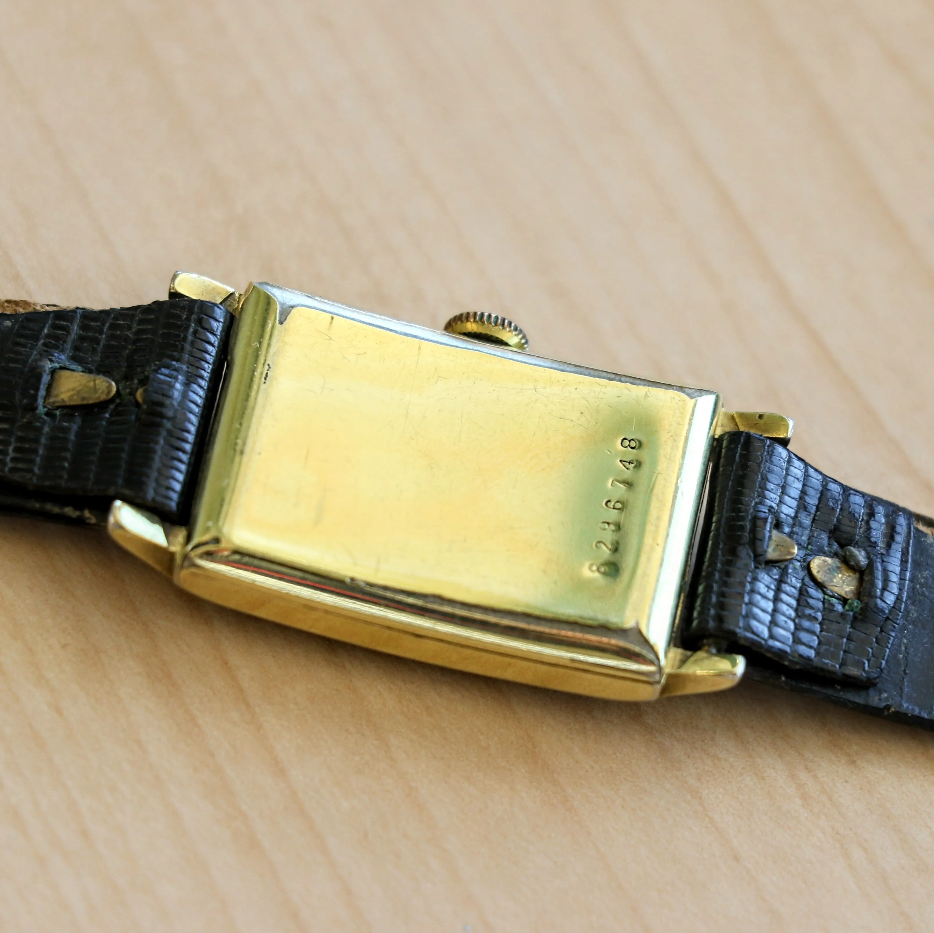 1940 ZENITH Tank Case Watch Cal. 8 3/4F 15 Jewels Mechanical Wristwatch