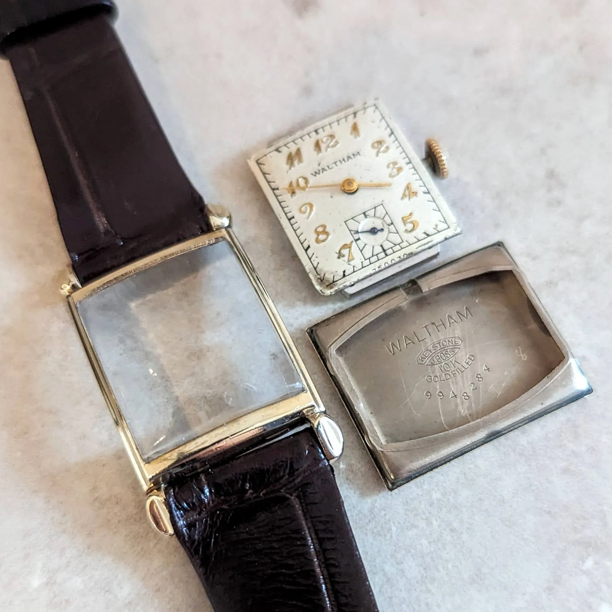 1940s WALTHAM Wristwatch 17 Jewels Cal. 750-B 4 ADJ'S Vintage U.S.A. Watch