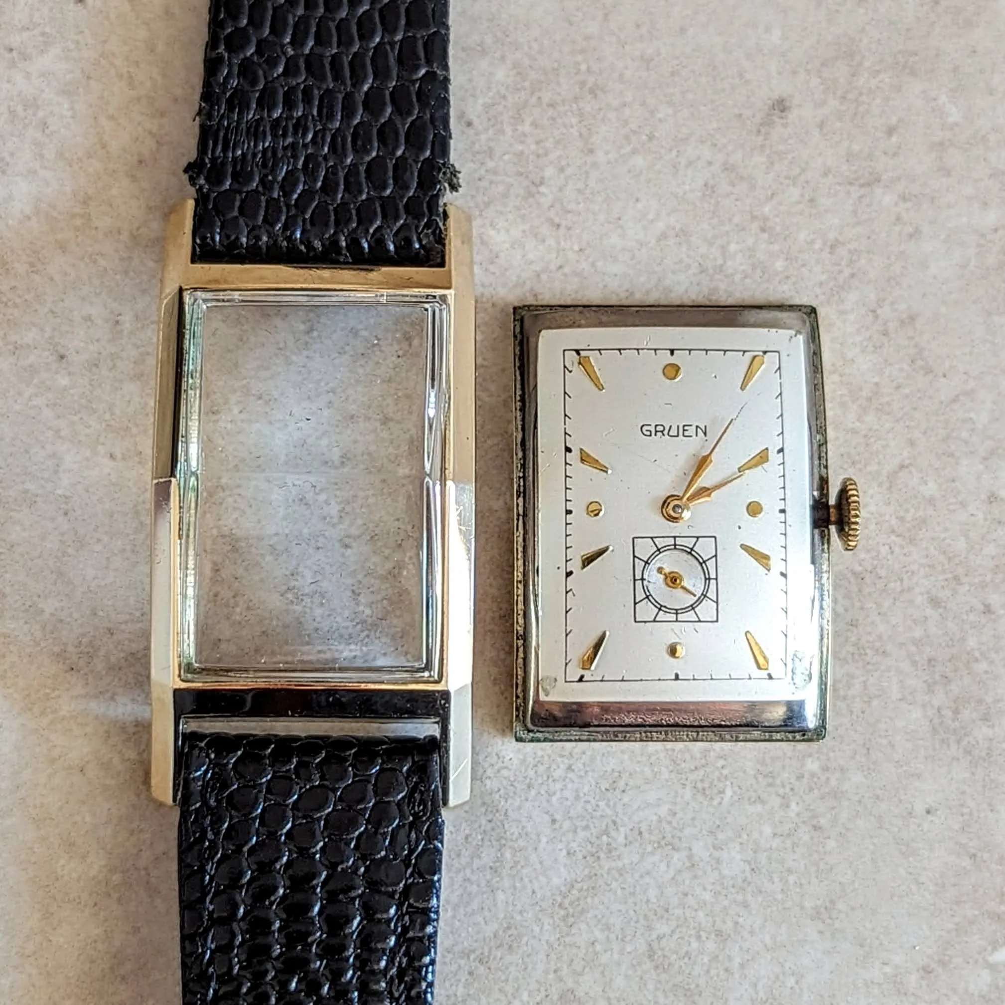 1948 GRUEN Curvex Precision Wristwatch “Curvametric” 17 Jewels Cal. 370 Swiss Watch