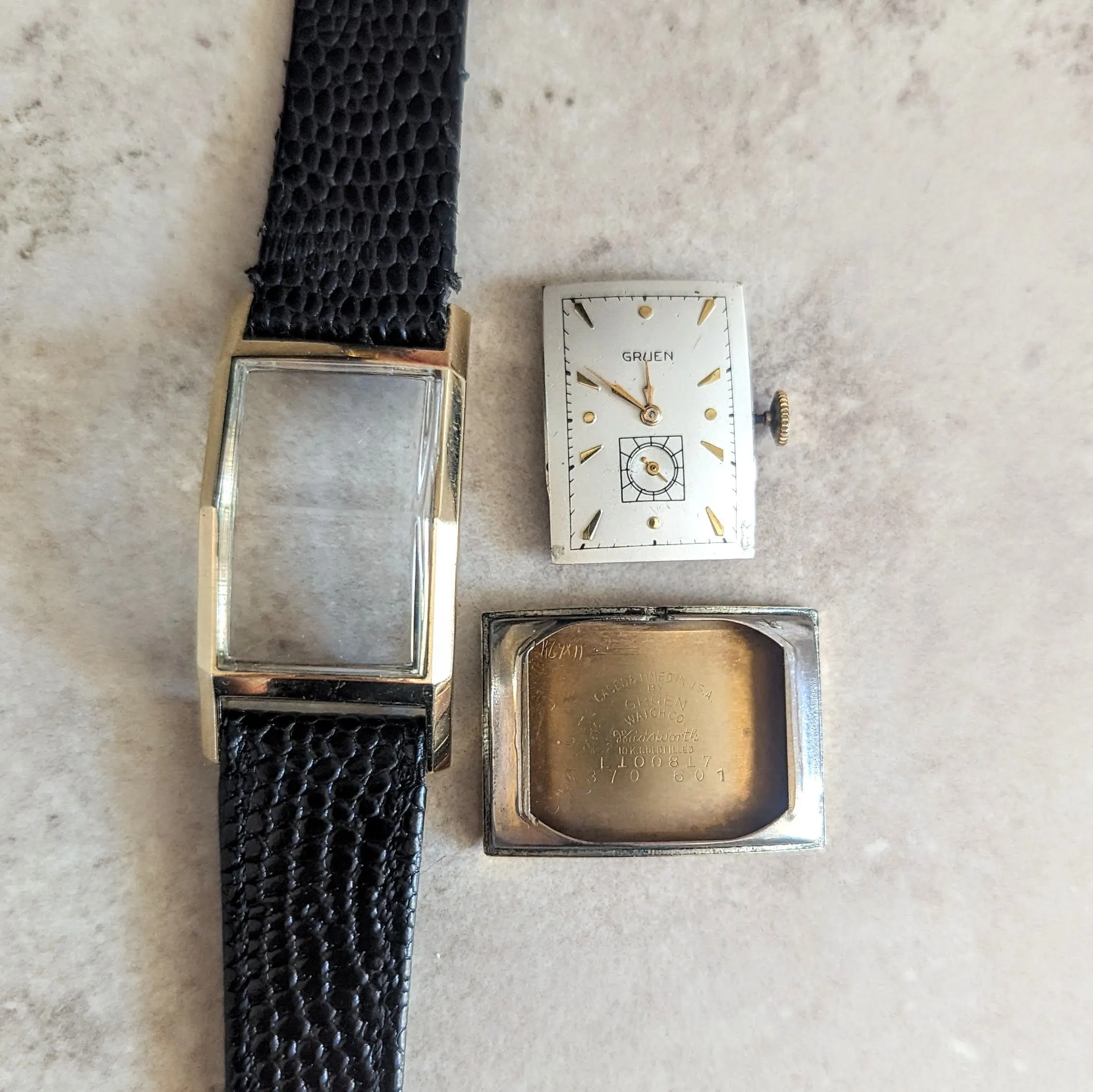 1948 GRUEN Curvex Precision Wristwatch “Curvametric” 17 Jewels Cal. 370 Swiss Watch