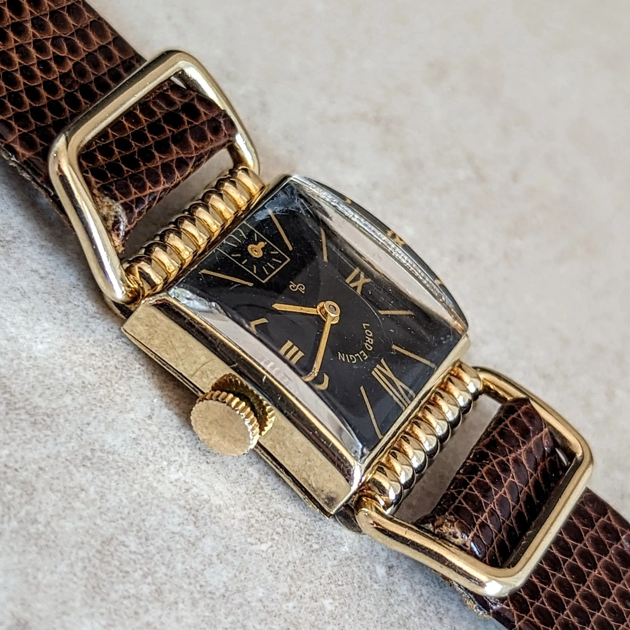 1950 LORD ELGIN Drivers Watch Ref. 4602 21 Jewels 4 ADJ’s Grade 626 U.S.A. Made Wristwatch
