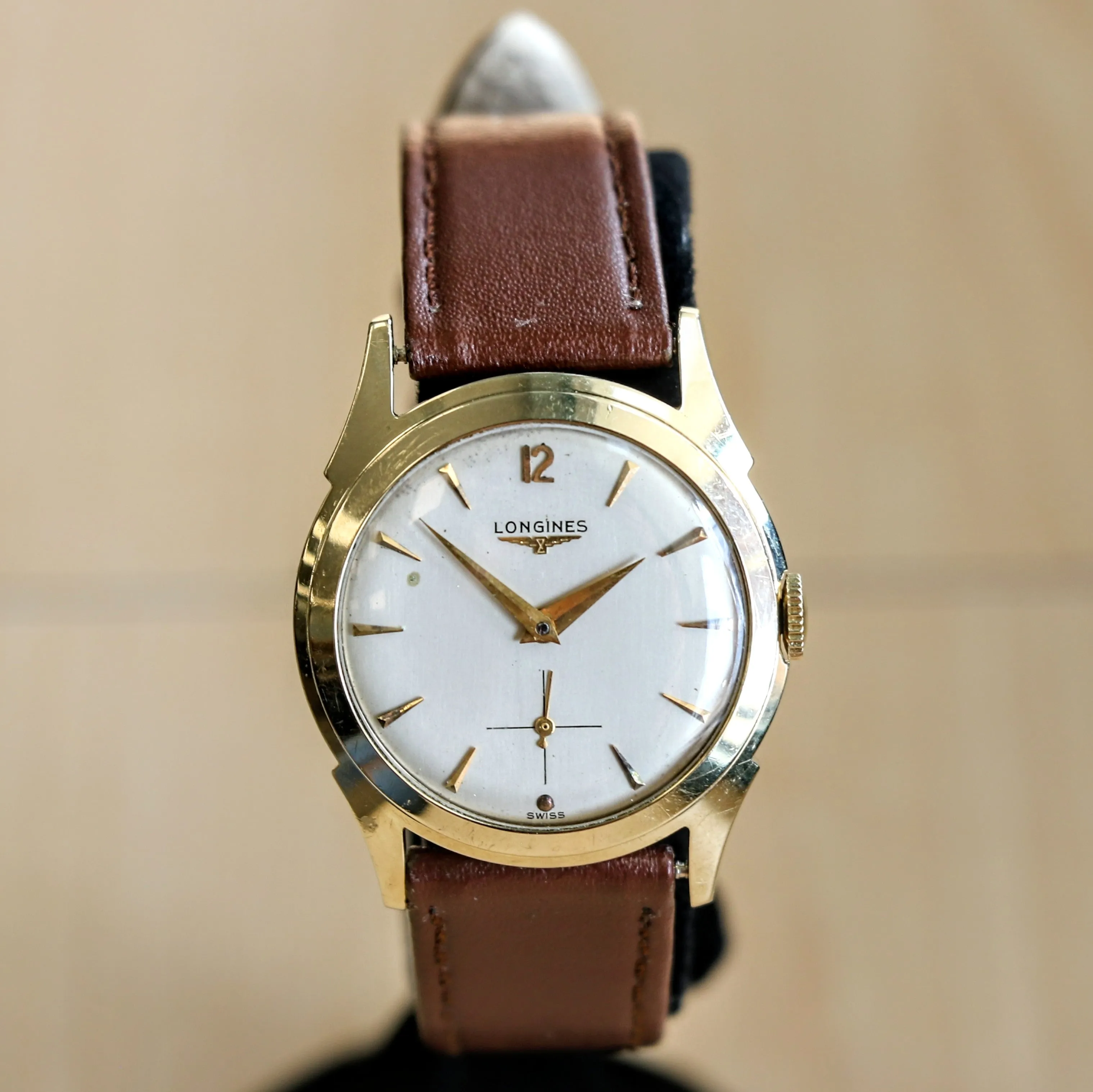 1954 LONGINES Watch 17 Jewels Ref. 2117 Cal. 23Z  Vintage 14K GOLD Wristwatch
