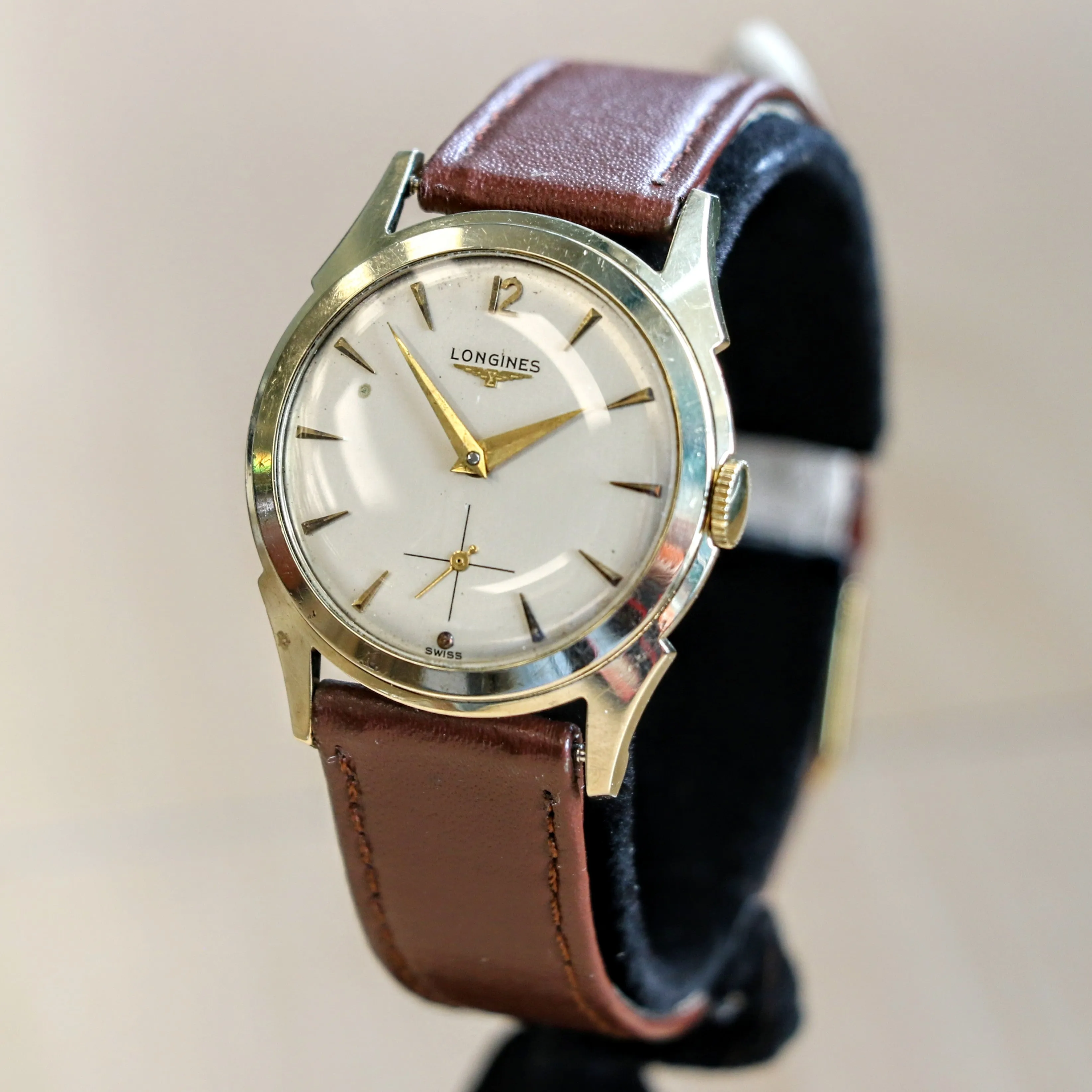 1954 LONGINES Watch 17 Jewels Ref. 2117 Cal. 23Z  Vintage 14K GOLD Wristwatch