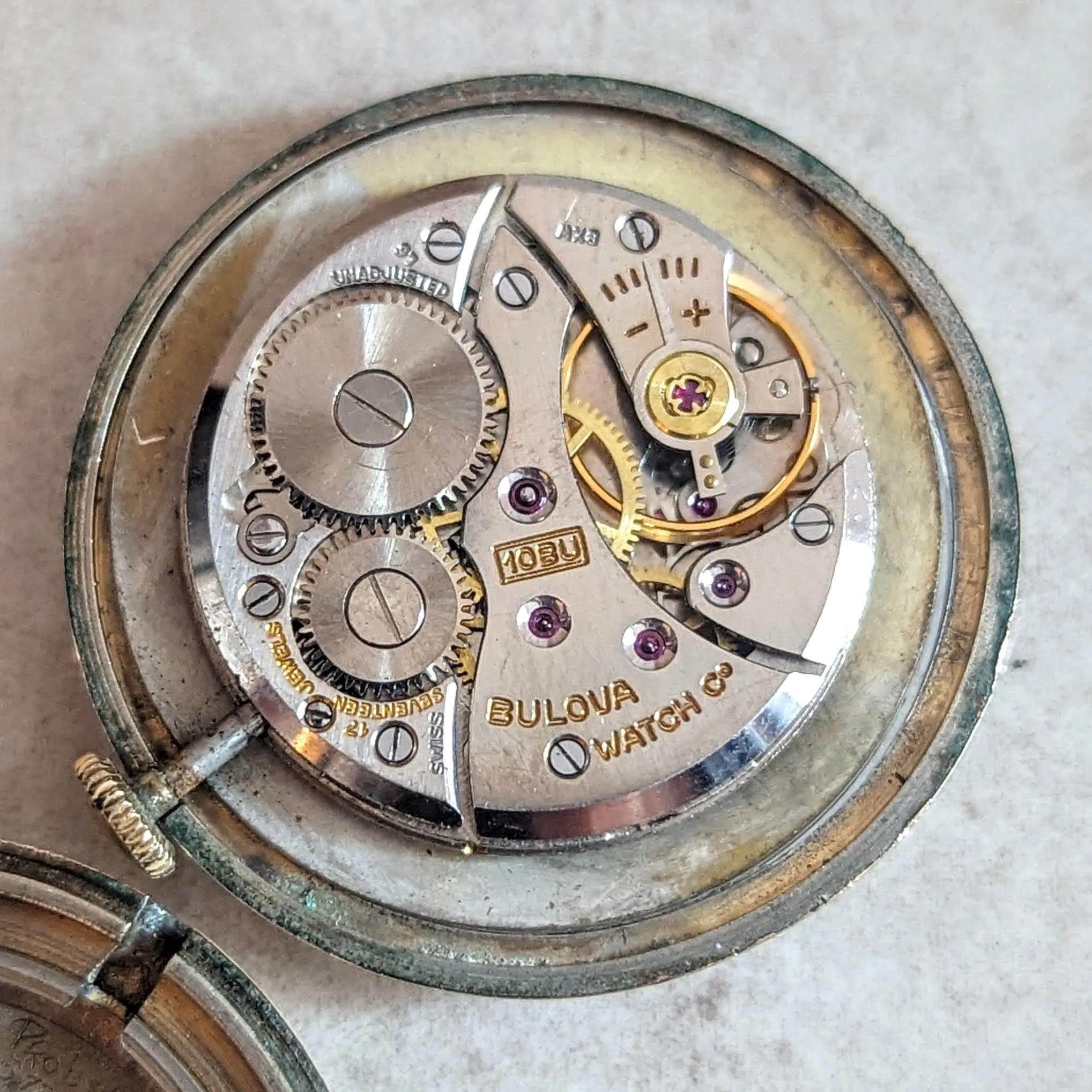1956 BULOVA President "E" Wristwatch Cal. 10BU 17 Jewels Swiss Made Watch