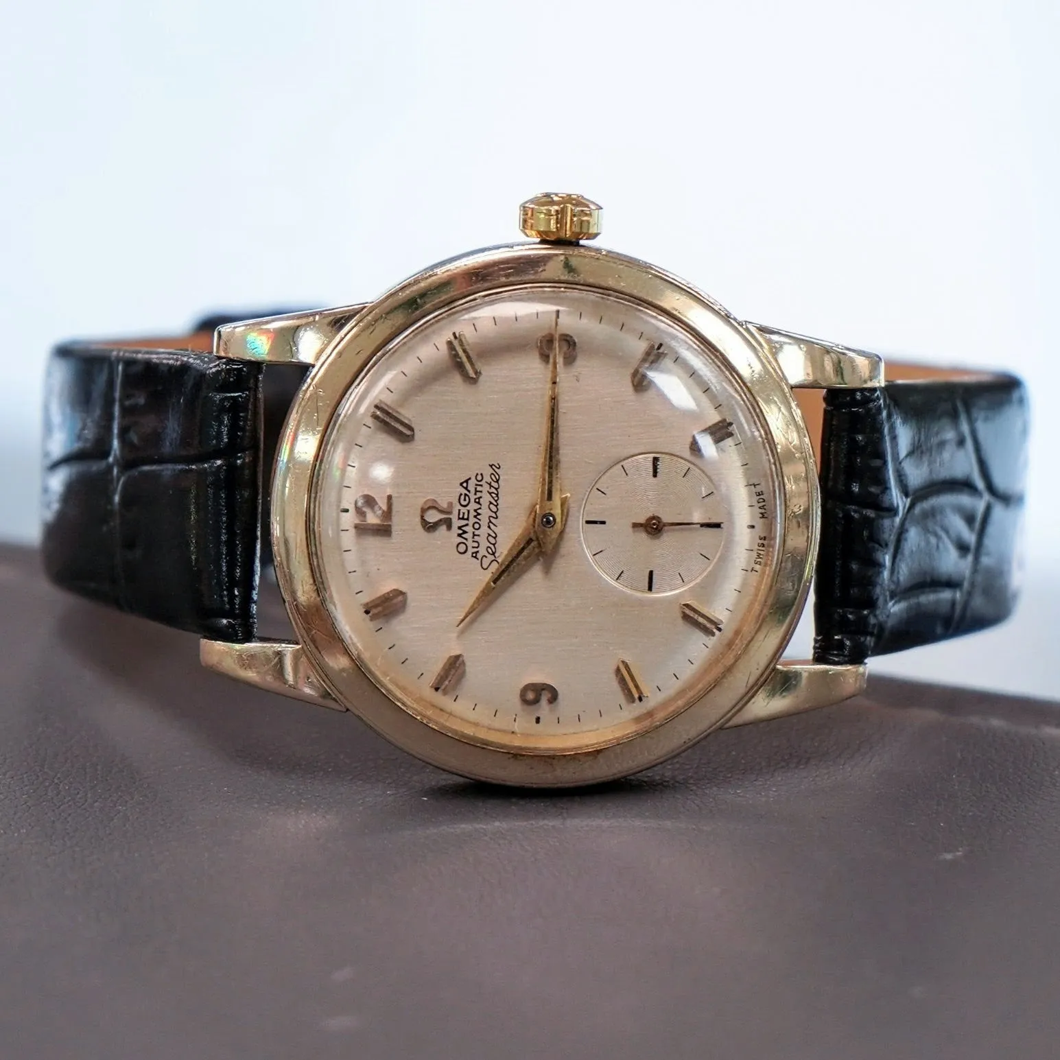 1957 OMEGA Seamaster Automatic Watch Ref. FX6249 Cal. 490 Wristwatch 14K G.F. - IN BOX