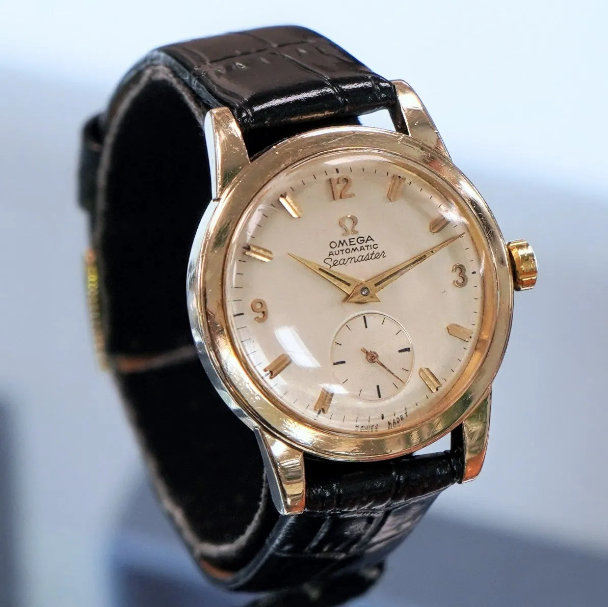 1957 OMEGA Seamaster Automatic Watch Ref. FX6249 Cal. 490 Wristwatch 14K G.F. - IN BOX