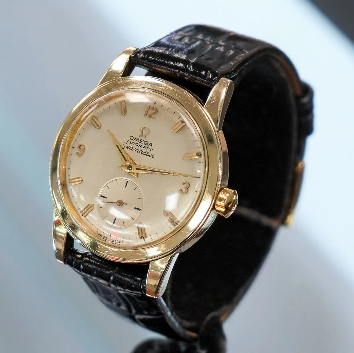 1957 OMEGA Seamaster Automatic Watch Ref. FX6249 Cal. 490 Wristwatch 14K G.F. - IN BOX