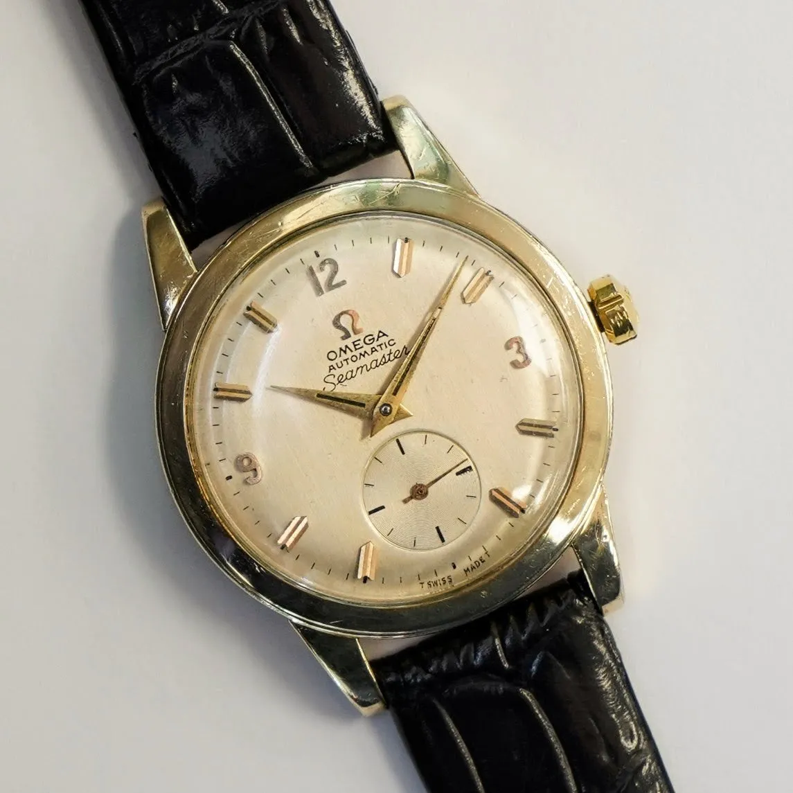 1957 OMEGA Seamaster Automatic Watch Ref. FX6249 Cal. 490 Wristwatch 14K G.F. - IN BOX