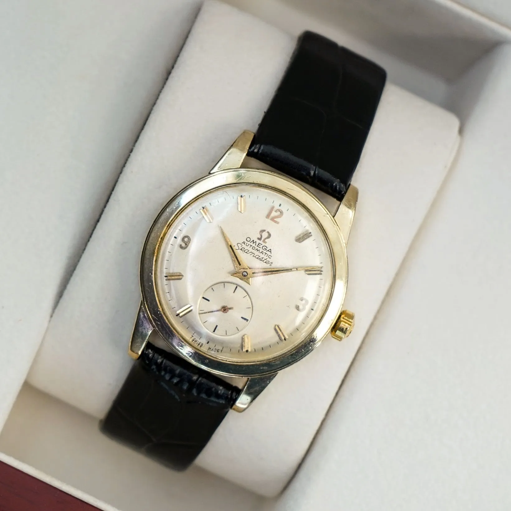 1957 OMEGA Seamaster Automatic Watch Ref. FX6249 Cal. 490 Wristwatch 14K G.F. - IN BOX