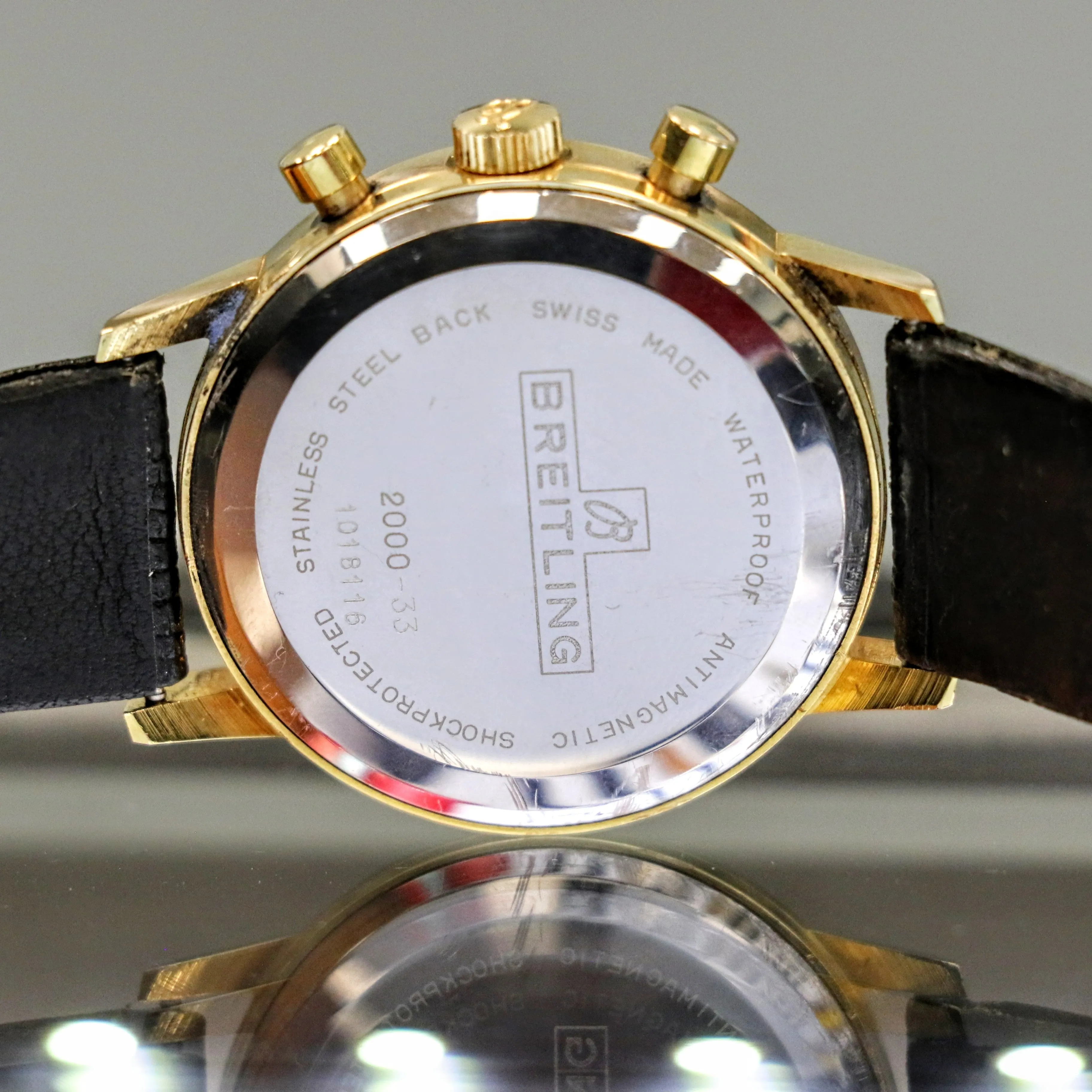 1965 BREITLING Top Time Chronograph Wristwatch Ref. 2000-33 Panda Dial Watch