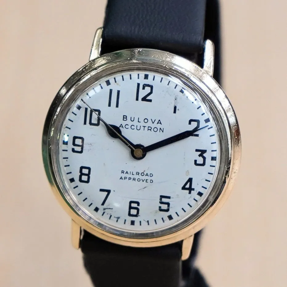 1967 BULOVA Accutron "202" Railroad Approved Watch 214 Movement GF Wristwatch