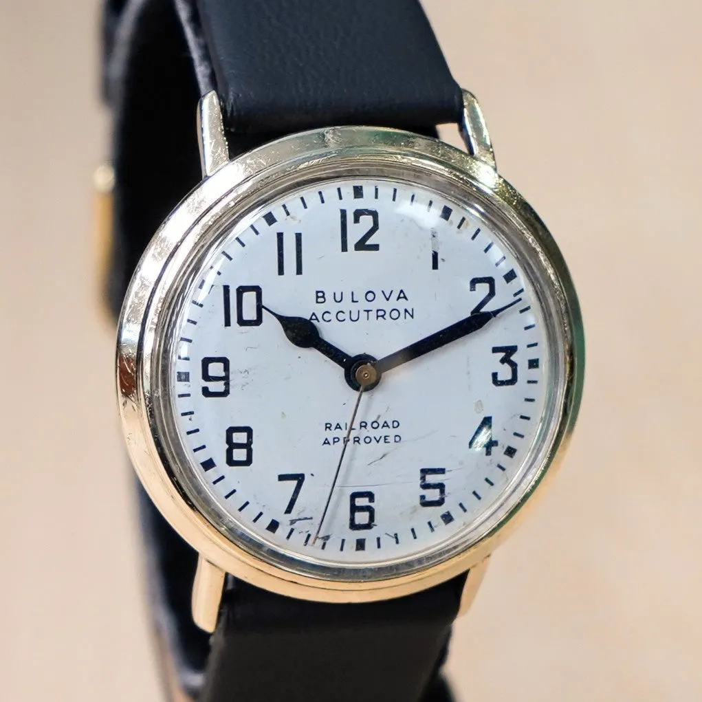 1967 BULOVA Accutron "202" Railroad Approved Watch 214 Movement GF Wristwatch