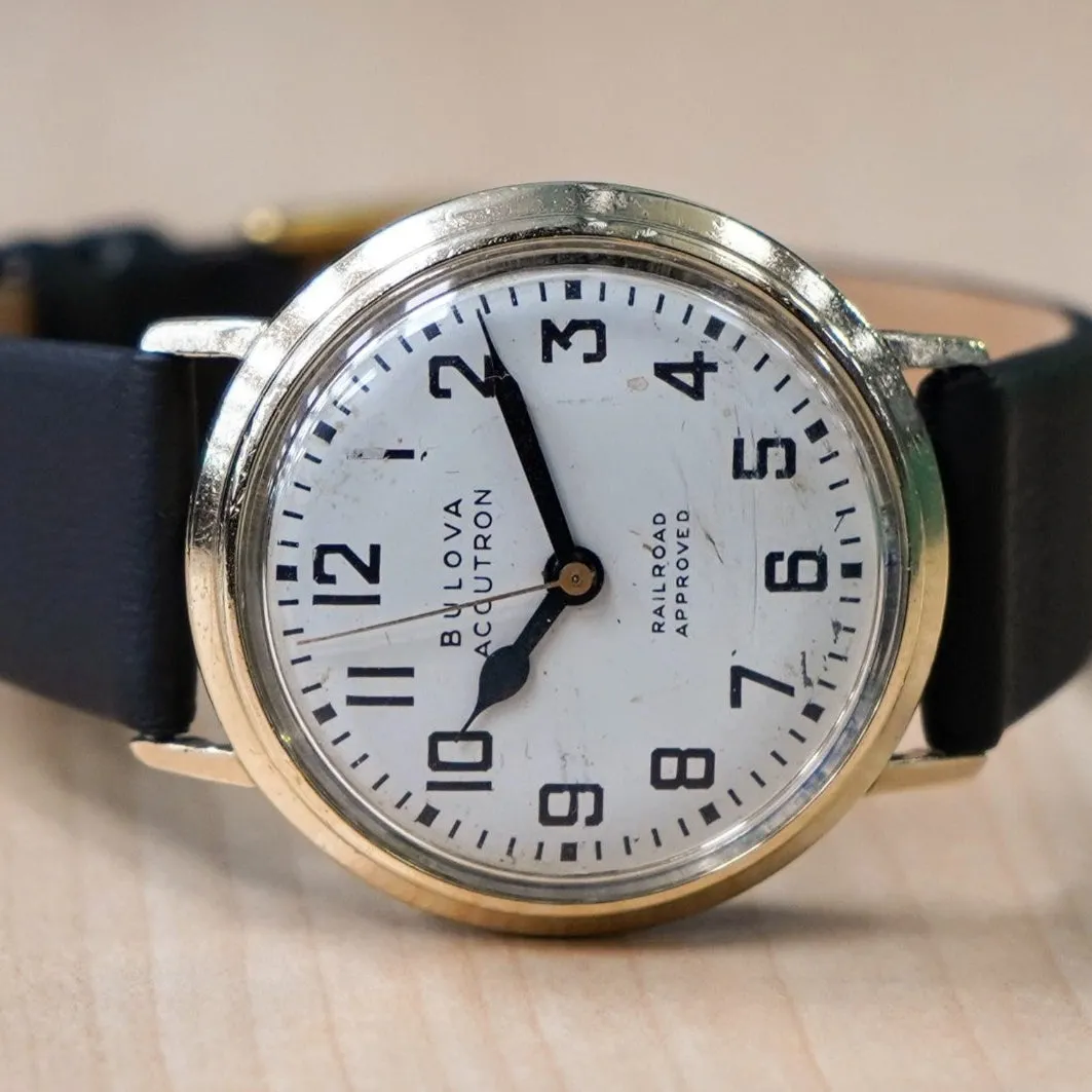 1967 BULOVA Accutron "202" Railroad Approved Watch 214 Movement GF Wristwatch