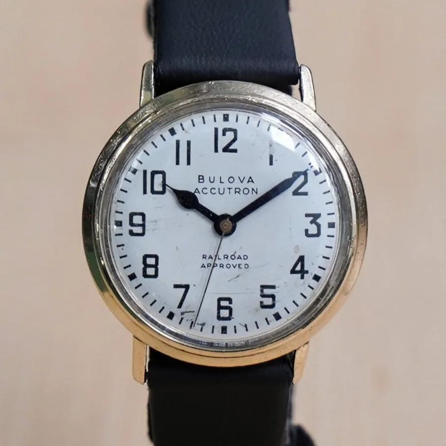 1967 BULOVA Accutron "202" Railroad Approved Watch 214 Movement GF Wristwatch