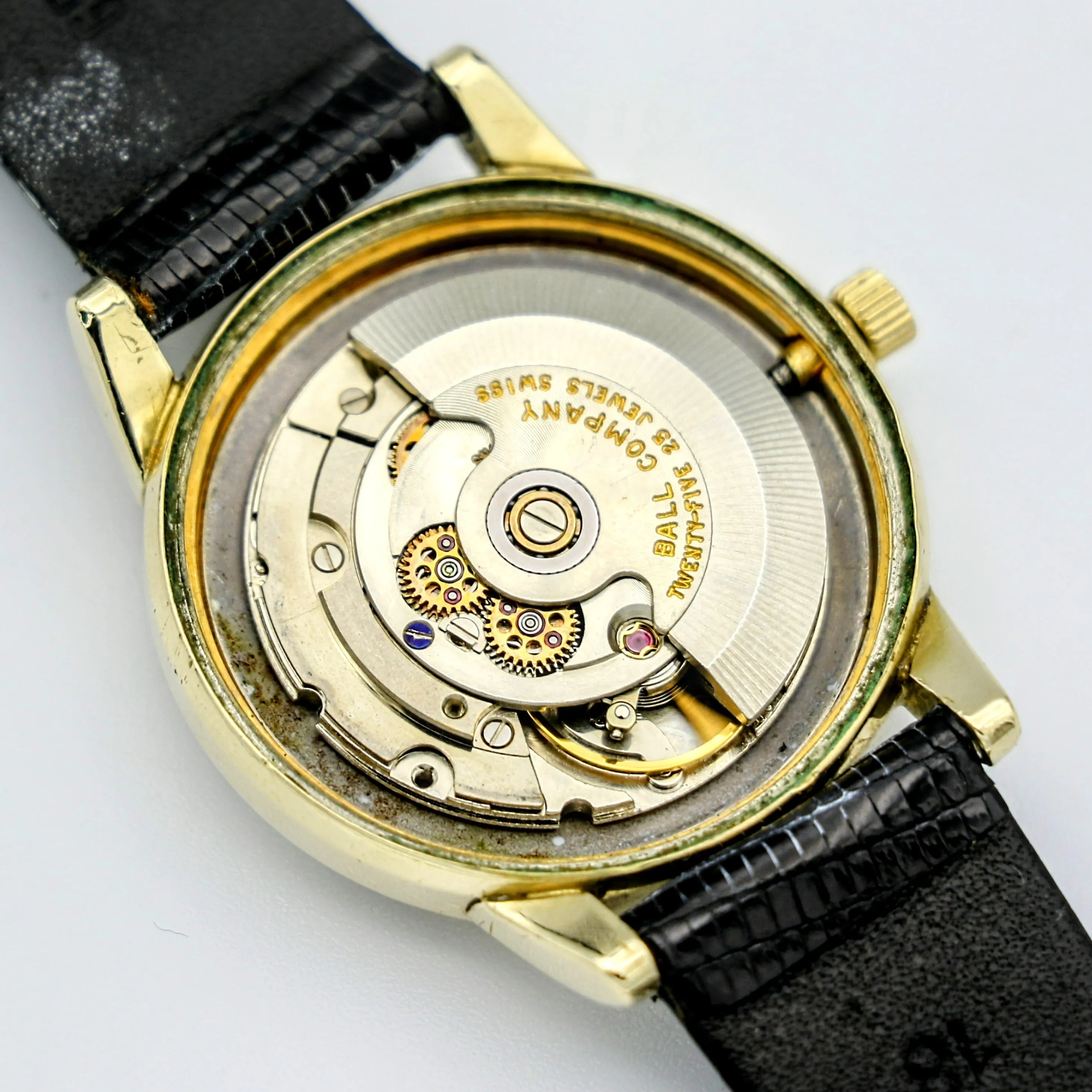 1970 BALL Watch Official RR Standard Trainmaster 25 Jewels Vintage Wristwatch