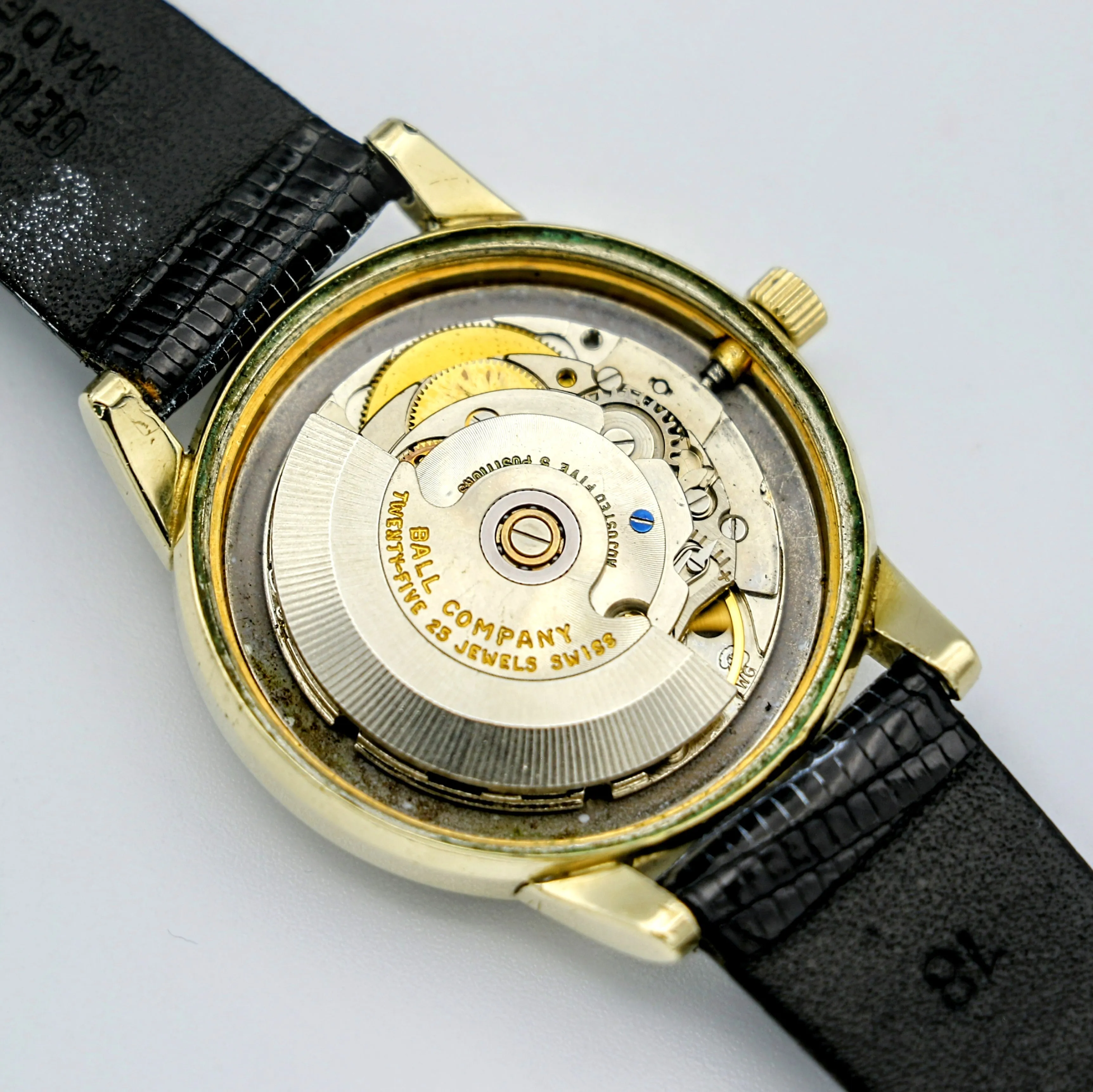 1970 BALL Watch Official RR Standard Trainmaster 25 Jewels Vintage Wristwatch