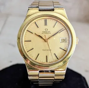 1974 OMEGA Geneve Automatic Watch Cal. 1012 Date Indicator 36mm Vtg Wristwatch