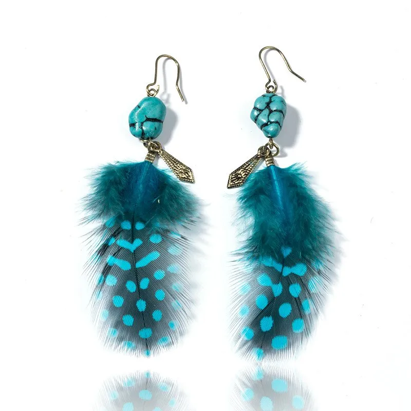 4 vary Bohemian Blue charm Earrings