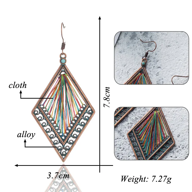 4 vary Bohemian Blue charm Earrings