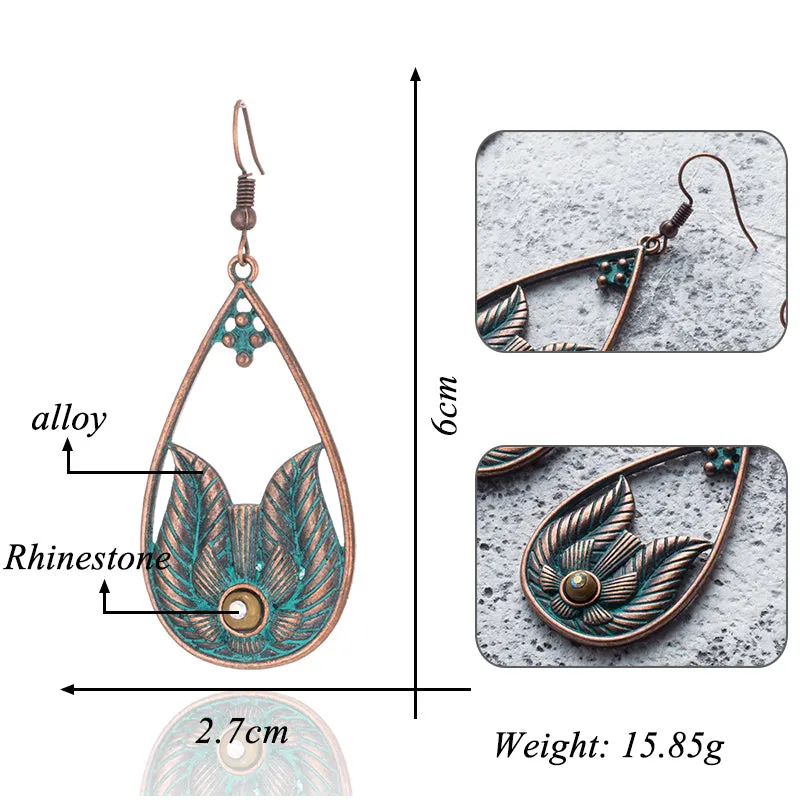4 vary Bohemian Blue charm Earrings