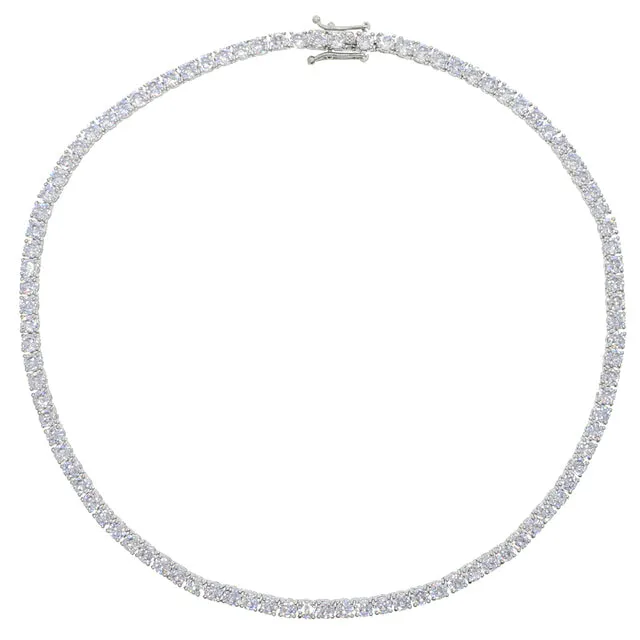 4mm ennis Necklace For Women Hiphop Zirconia