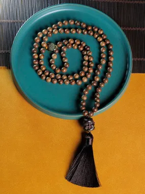 8mm Chicken wing wood beads 108 Mala Beaded Knotted Necklace Meditation