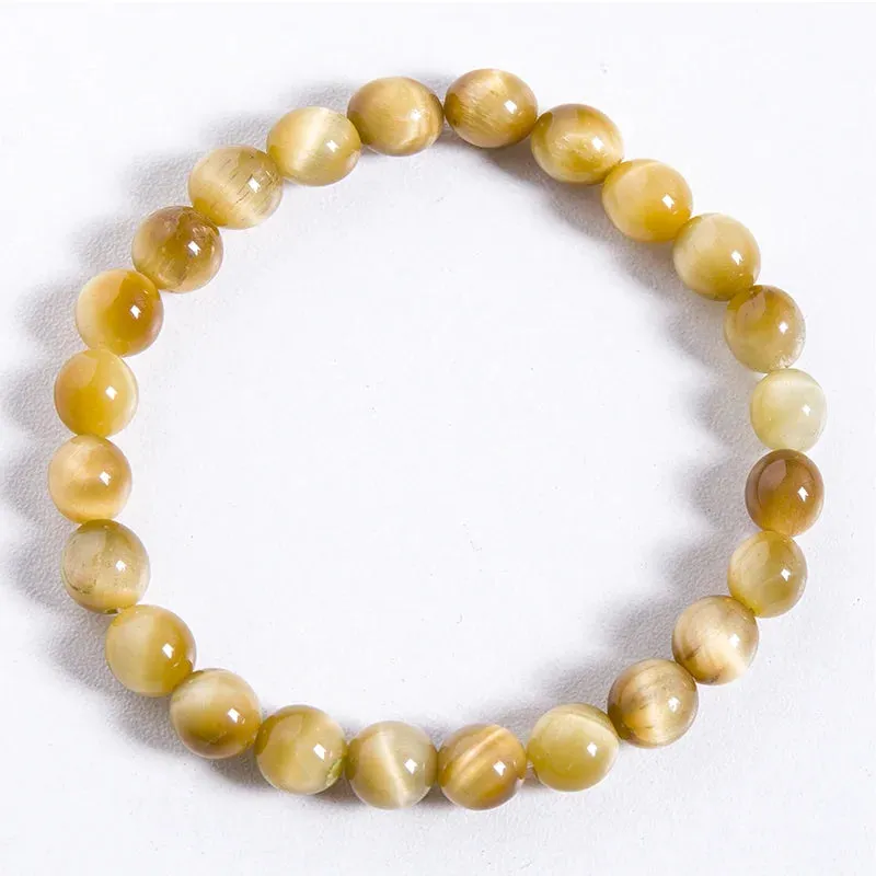8mm Natural Tiger Eye Beaded 108 Mala Knotted Necklace Meditation